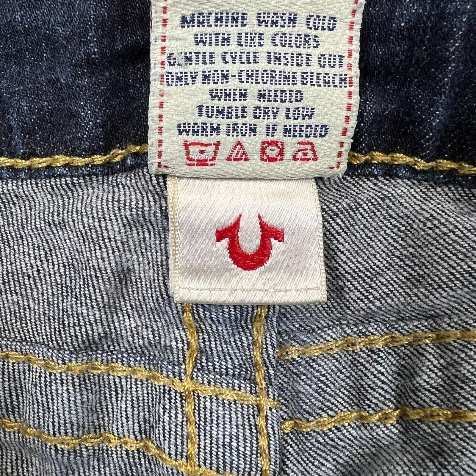 True Religion × Vintage True Religion Jeans 28x27 Blue World Tour Skinny Denim Pants Size 28" / US 6 / IT 42 - 9 Thumbnail