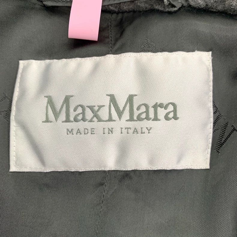 Max Mara Max Mara Teddy Collection Black and Grey Teddy Wool Lapel Size S / US 4 / IT 40 - 6 Thumbnail