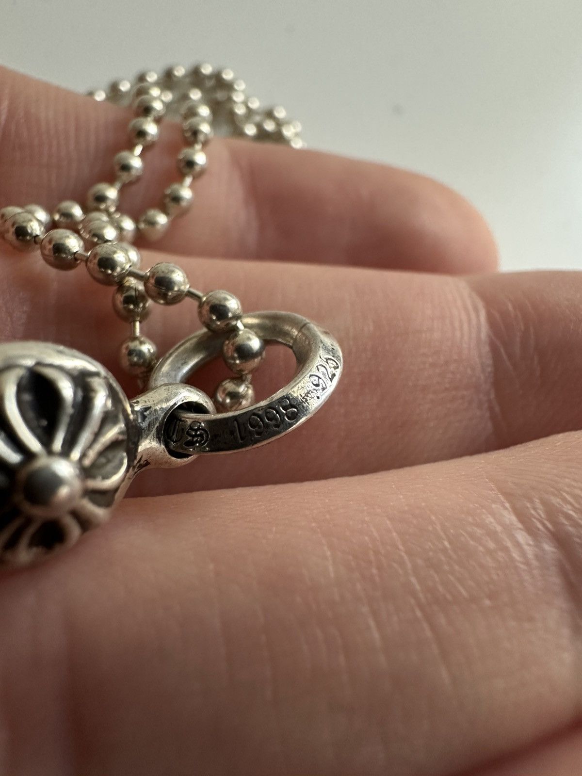 Chrome Hearts Chrome Hearts Tiny CH Crossball Cross + ballchain Size ONE SIZE - 11 Thumbnail