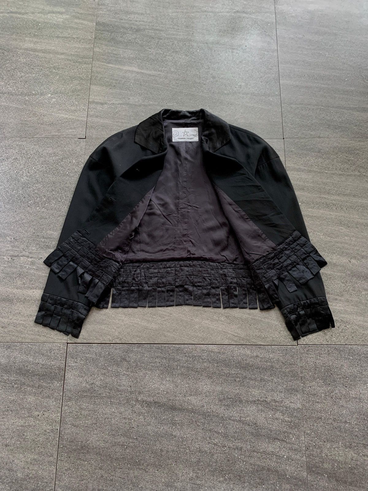 Issey Miyake FREE TAX! Weave Fringe Cropped Blazer Jacket Size M / US 6-8 / IT 42-44 - 5 Thumbnail