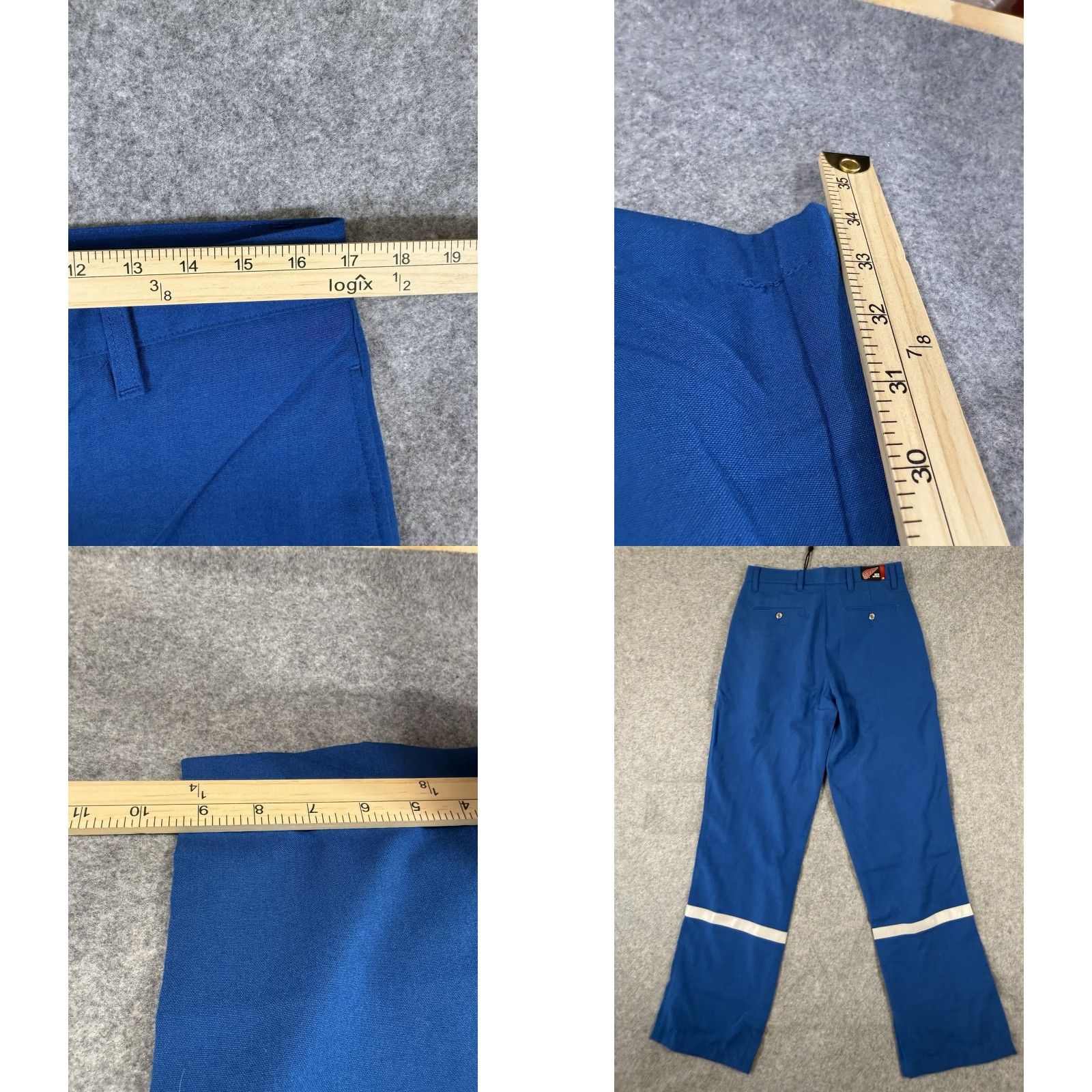 Red Wing VINTAGE? No — Final title: Red Wing Flame Resistant FR Work Wear Pants Men 34X34 Blue Reflective Stripe NWT FR Pants Mens 34x34 Blue Reflective Stripe Size US 34 / EU 50 - 9 Thumbnail