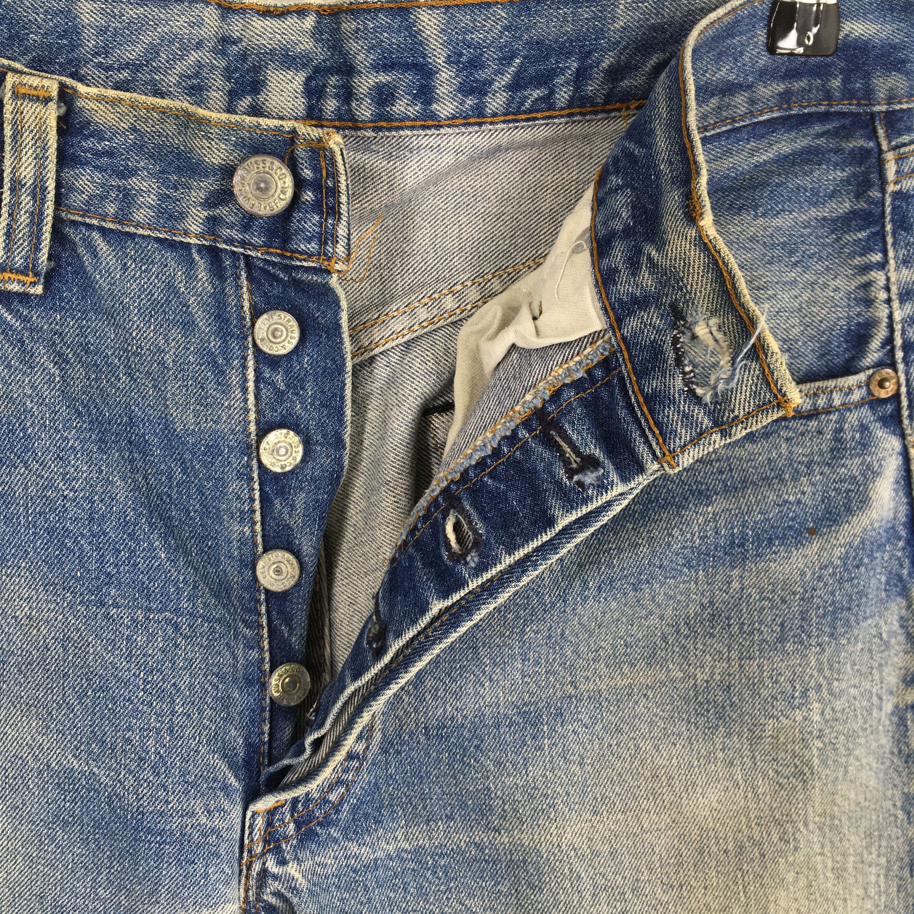 Levi's Size 31x28.5 Vintage 70s Levi's 501 Selvedge Jeans S1254 Size US 31 - 6 Thumbnail