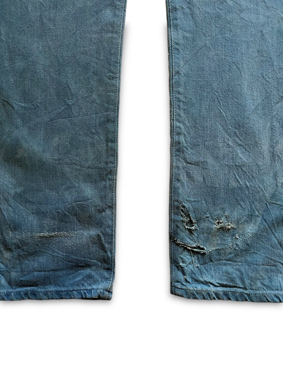 45rpm × Japanese Brand Vintage 45Rpm Selvedge Light Blue Sky Distressed Jeans Size US 30 / EU 46 - 9 Thumbnail