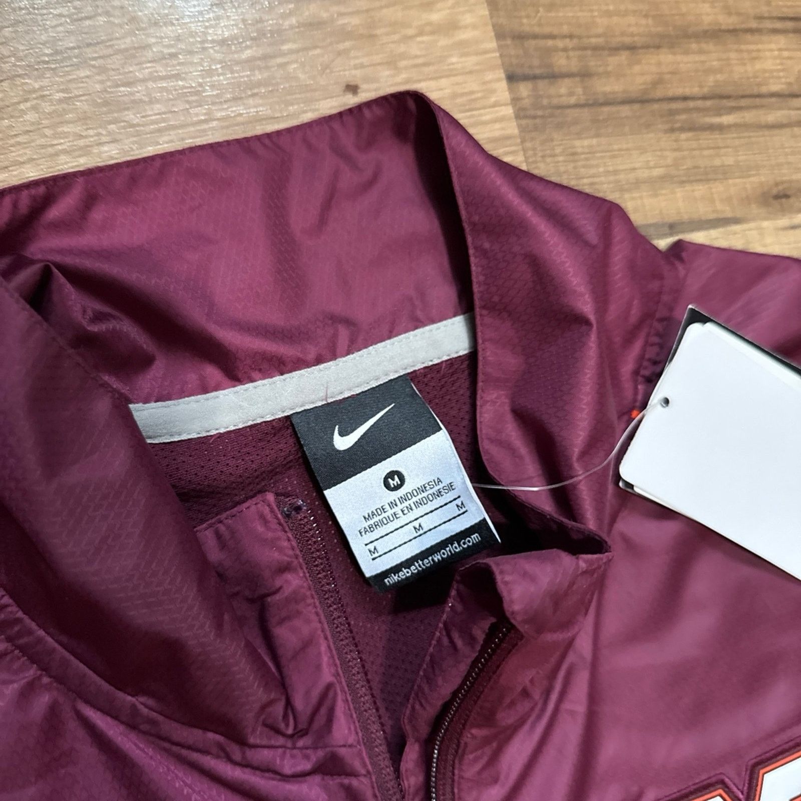 Nike 2011 Nike Team Virginia Tech Quarter Zip Windbreaker Jacket Size US M / EU 48-50 / 2 - 11 Thumbnail