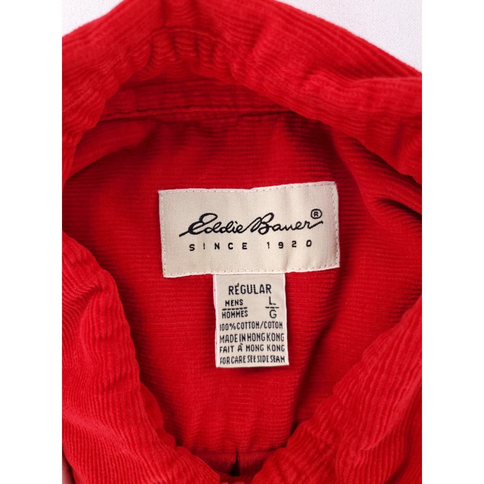 Eddie Bauer VINTAGE Eddie Bauer Pinwale Corduroy Button Down Shirt Red Mens L Size US L / EU 52-54 / 3 - 2 Thumbnail