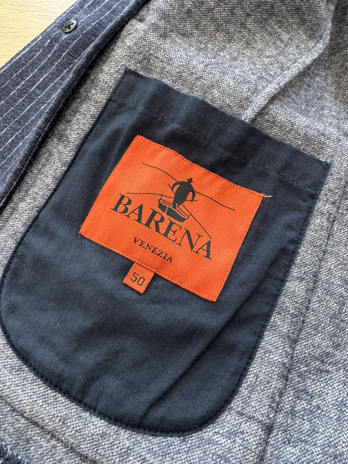 Barena Blue pinstripe blazer Size 40R - 7 Thumbnail