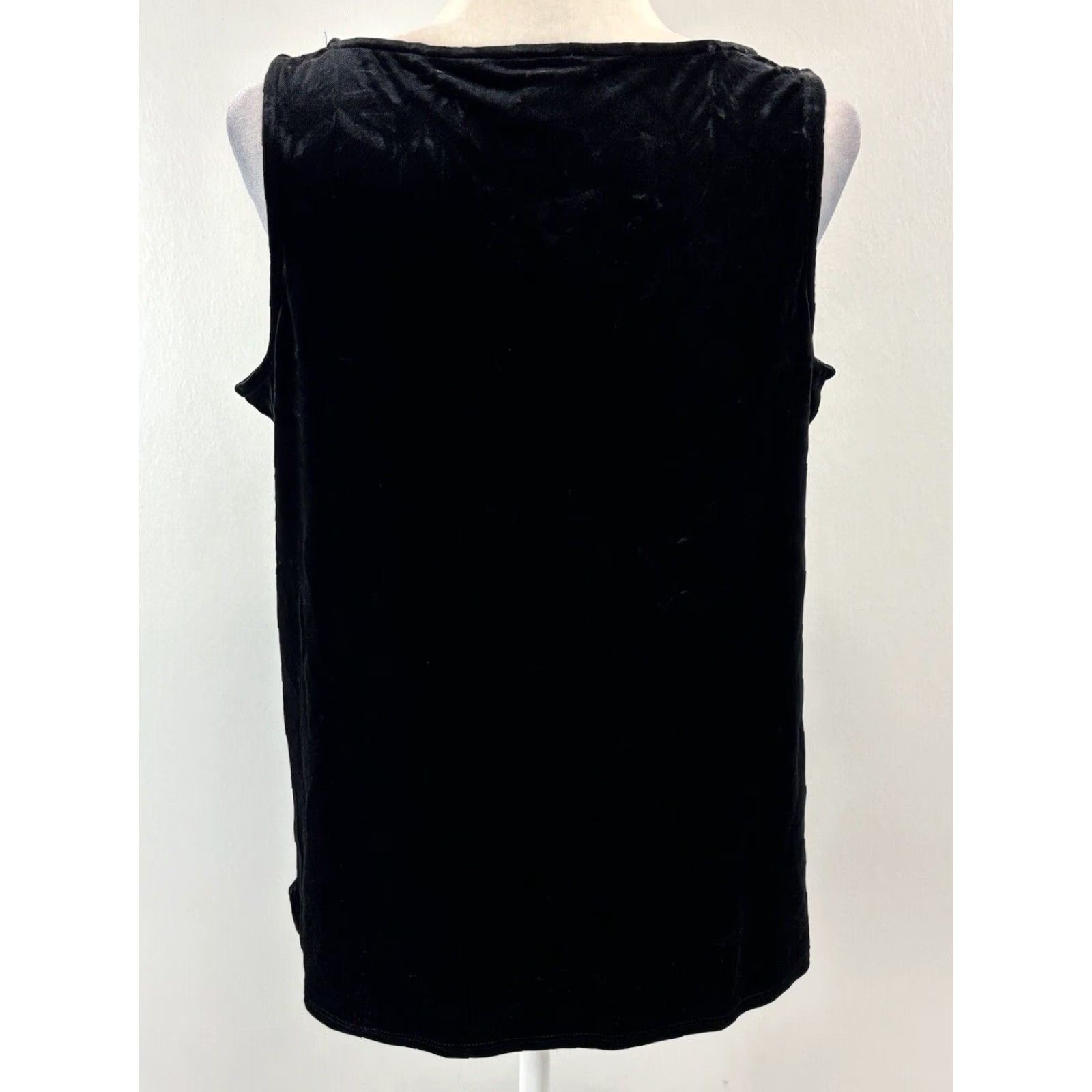 Vintage Chicos Travelers Velvet Velour Tank Top Sz 1 US 8 10 Black Sleeveless NEW! Size M / US 6-8 / IT 42-44 - 3 Thumbnail
