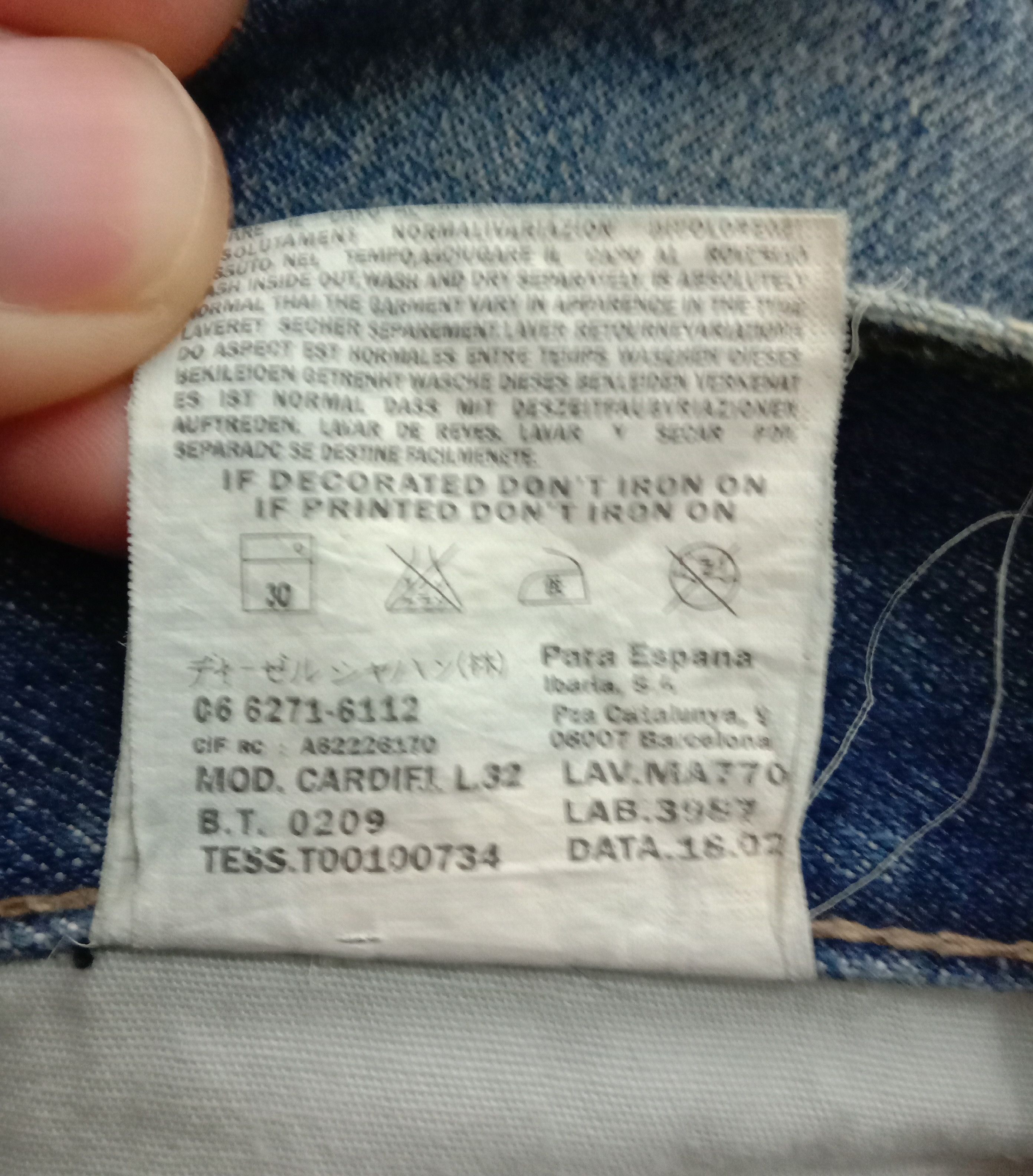Diesel Vintage Diesel Industry Blue Wash Straight Cut Jeans Size US 34 / EU 50 - 12 Thumbnail