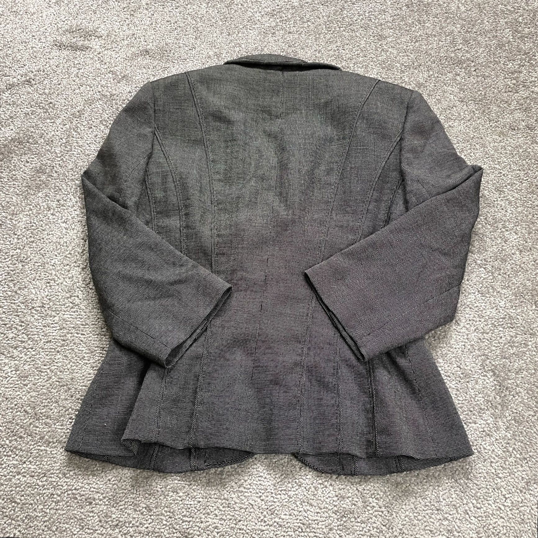 Vintage White House Black Market Blazer Womens Size 6 Gray Notch Lapel Single-Breasted Long Sleeve Size M / US 6-8 / IT 42-44 - 2 Thumbnail