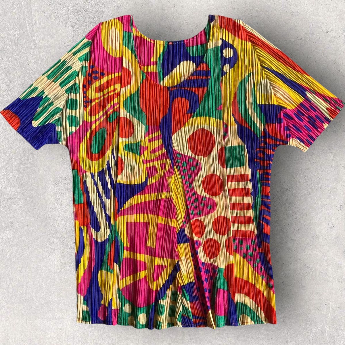 Issey Miyake Pleats Pleases Cut And Sew Abstract Blouse Size M / US 6-8 / IT 42-44 - 5 Thumbnail
