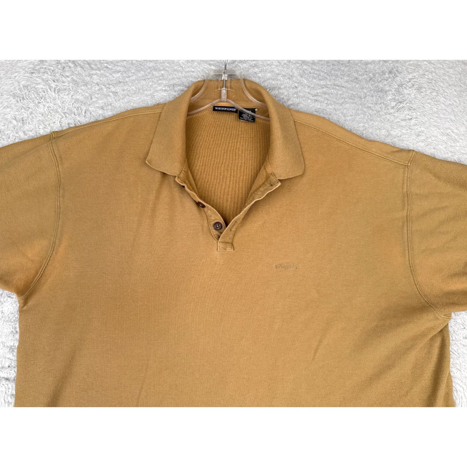 Patagonia Patagonia Polo Shirt Adult XL Beige 100% Cotton Short Sleeve Slim Fit Logo Embroidered Men Shirt Polo Shirt Vintage: No Size US XL / EU 56 / 4 - 4 Thumbnail