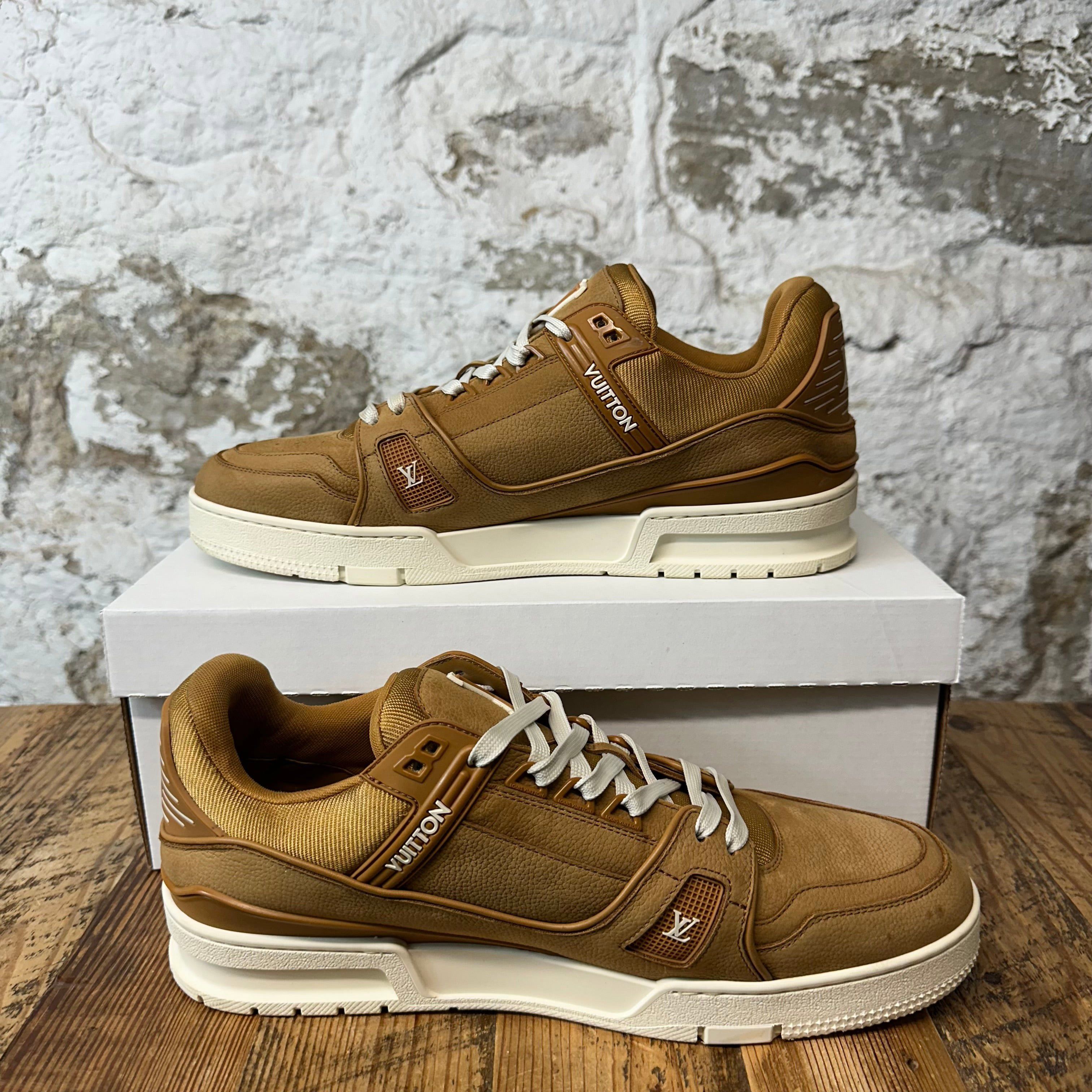 Louis Vuitton Louis Vuitton Brown Leather Trainer Sneaker Sz 10.5 (9LV) Size US 10.5 / EU 43-44 - 2 Thumbnail