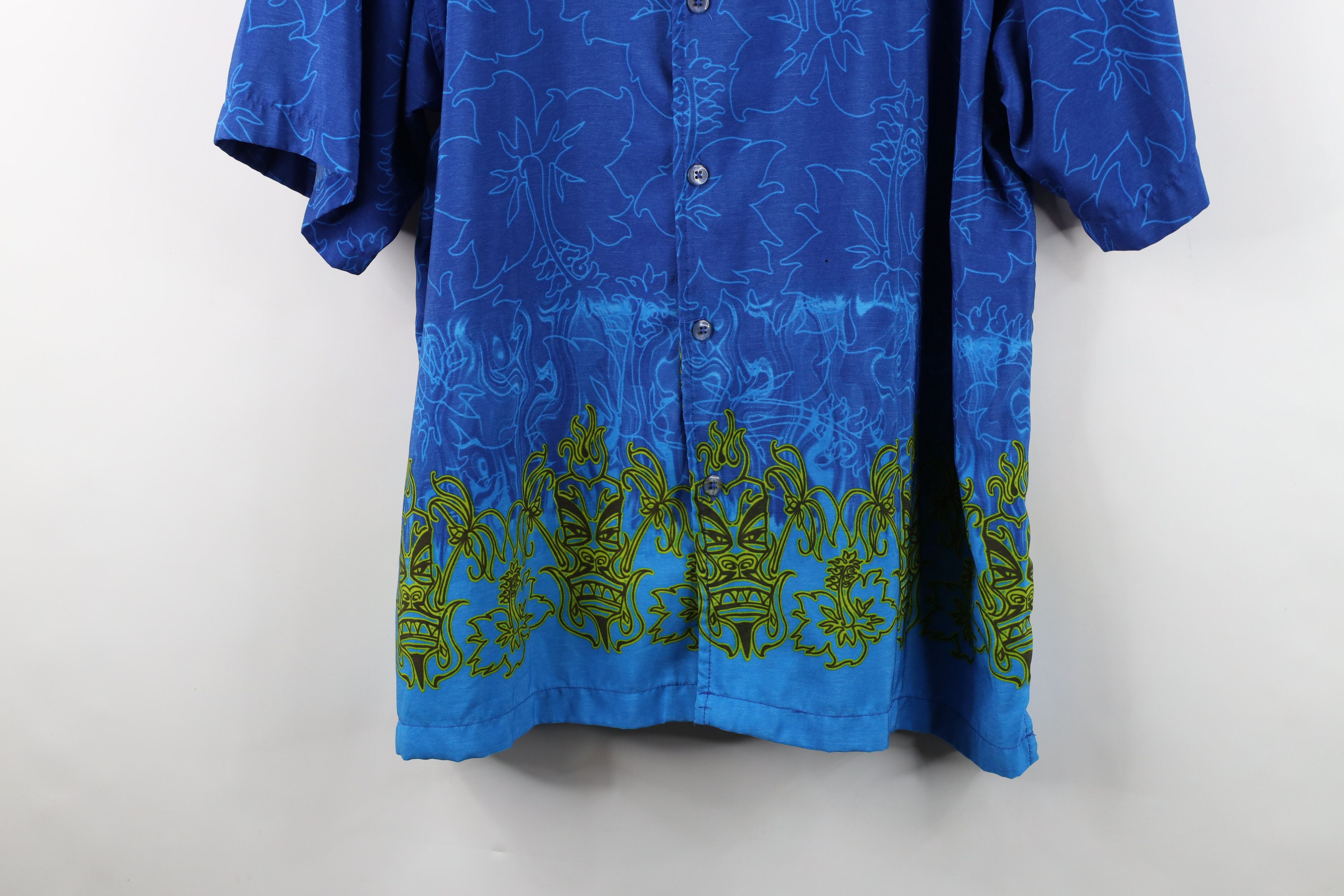 Vintage Vintage 90s Y2K Streetwear Fire Flames Hawaiian Button Shirt Size US XL / EU 56 / 4 - 3 Thumbnail
