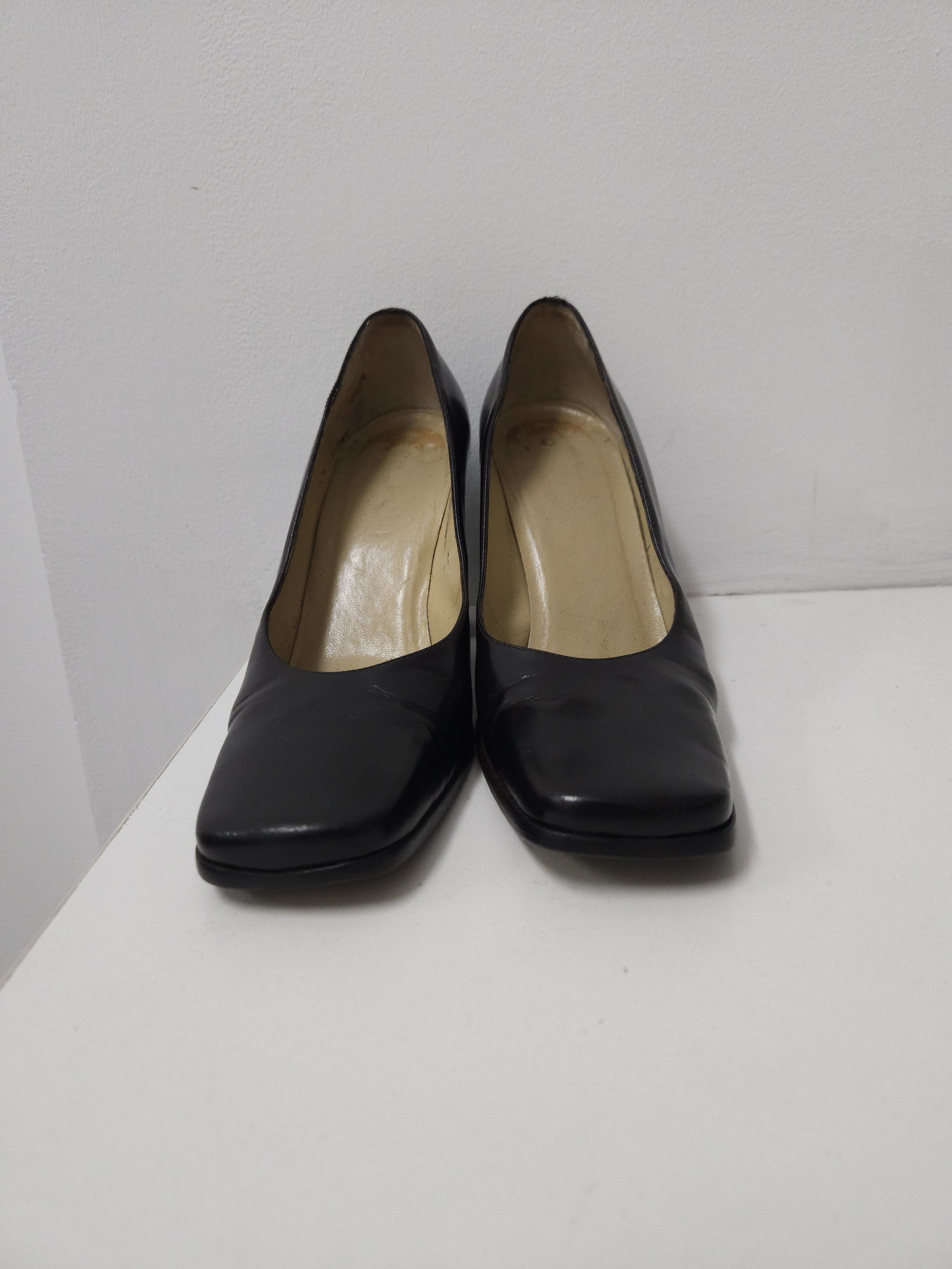 Gucci Archive Gucci square toe block heel pumps mules Size US 7 / IT 37 - 3 Thumbnail