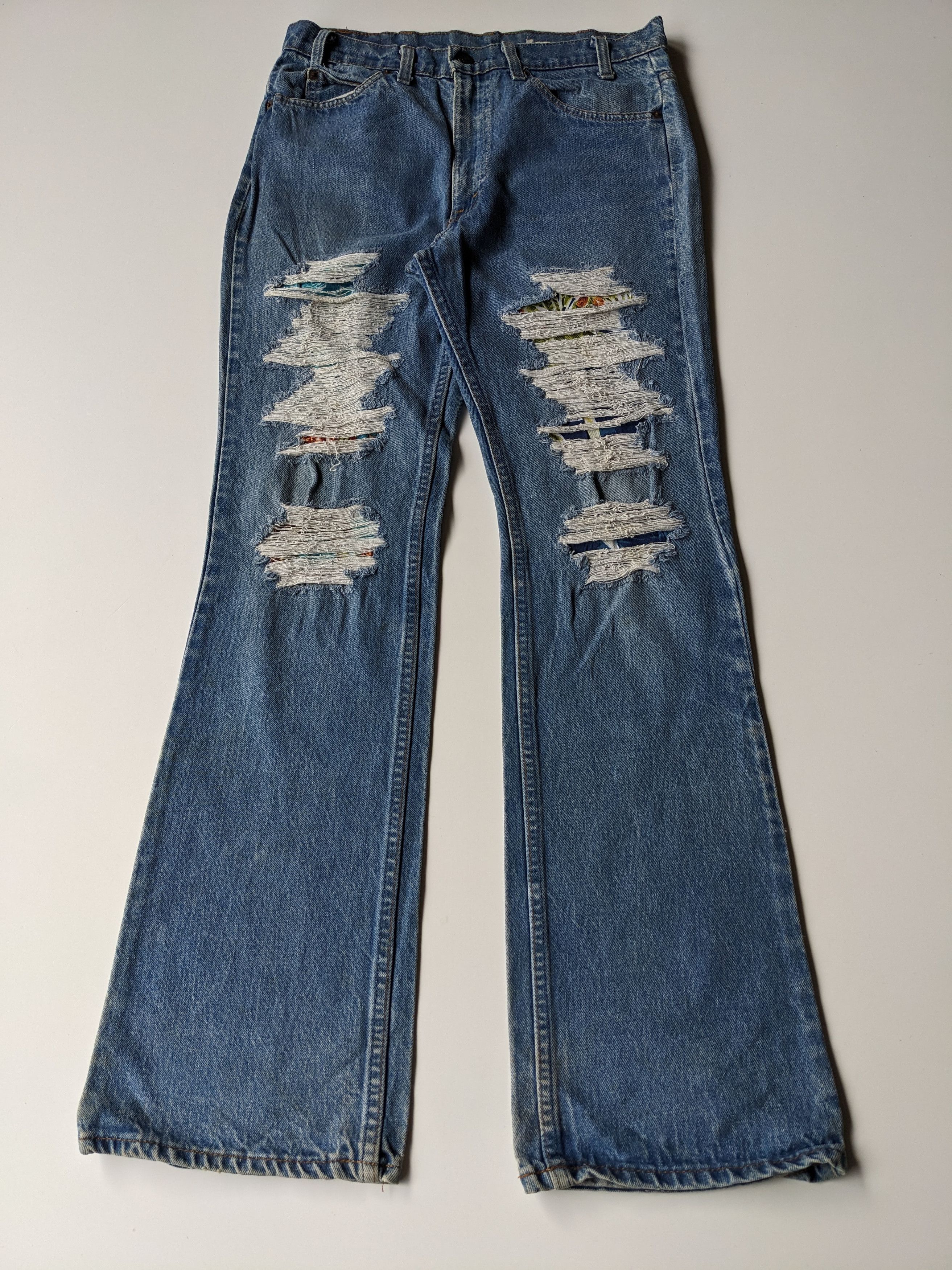 LVC × Levi's × Vintage Vintage 80s Levi's Orange tab flare patchwork Size US 32 / EU 48 - 1 Thumbnail