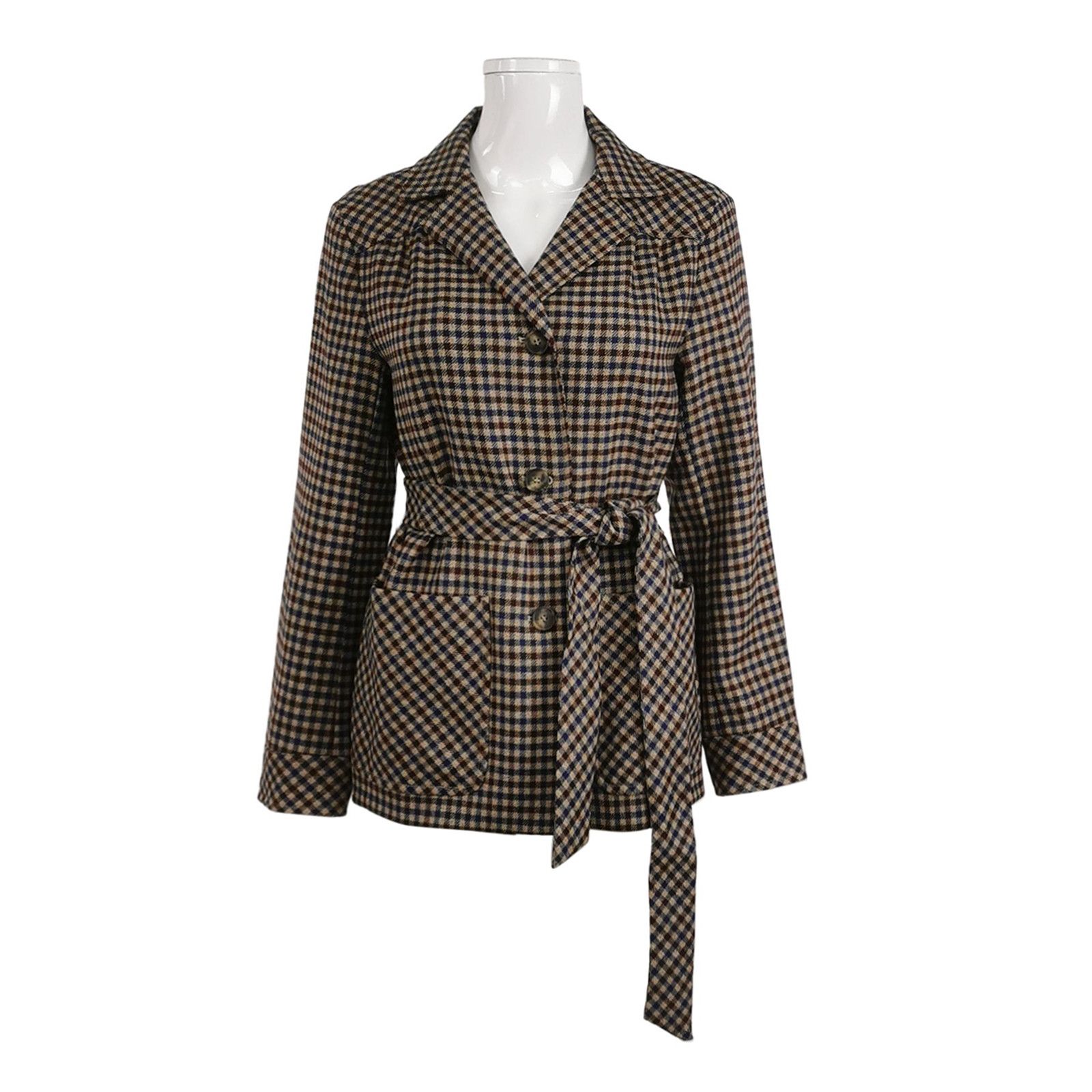 Weekend Max Mara Weekend Max Mara Wool Belted Coat XS US2 Size L / US 10 / IT 46 - 1 Thumbnail