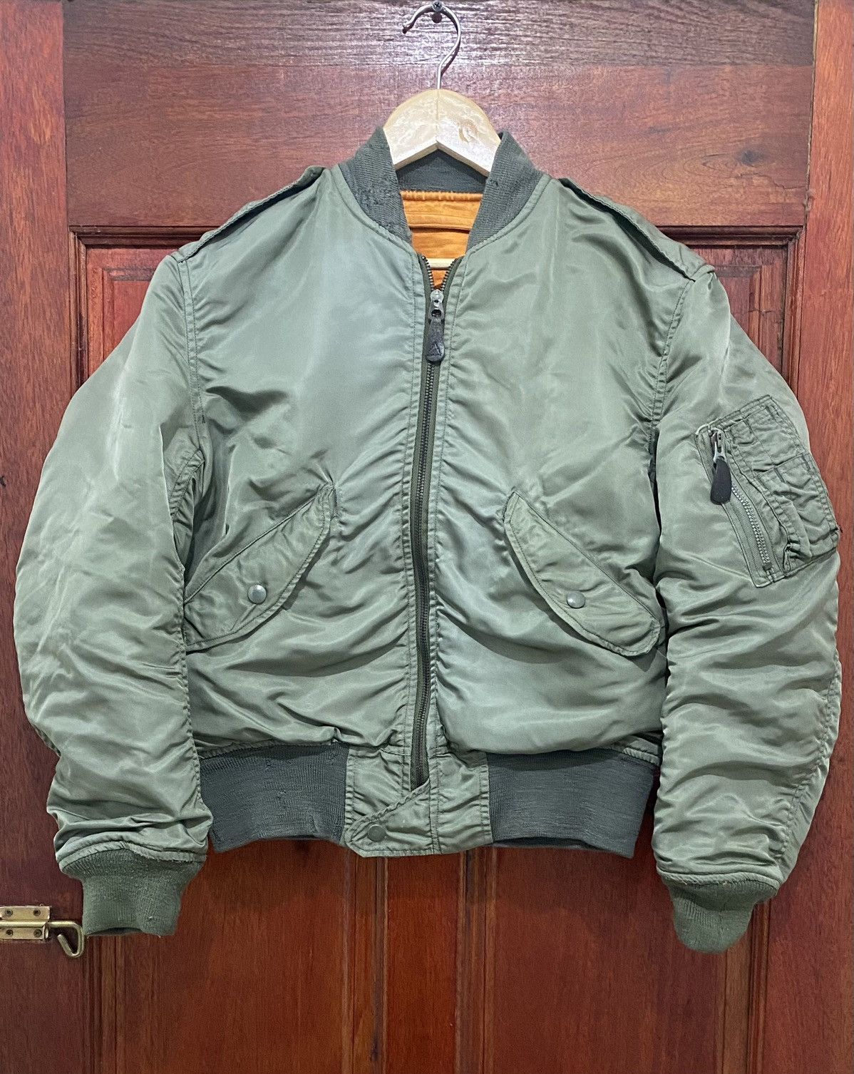 Alpha Industries Rare Vtg 60s Alpha Industries Ma-1 Flying USAF Jacket Size US S / EU 44-46 / 1 - 1 Thumbnail