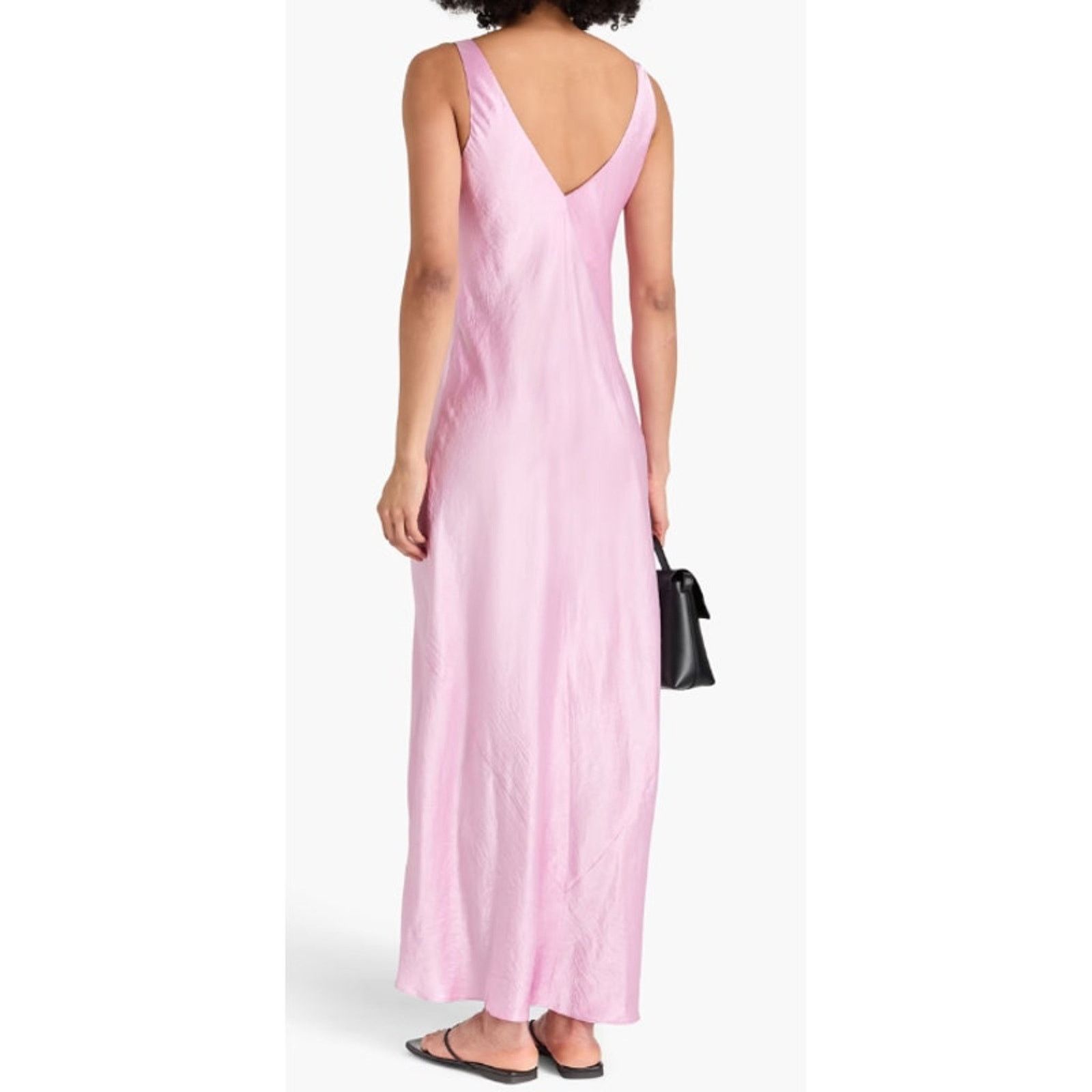 Vince VINCE Crinkled satin maxi dress Lilac Size L / US 10 / IT 46 - 2 Thumbnail
