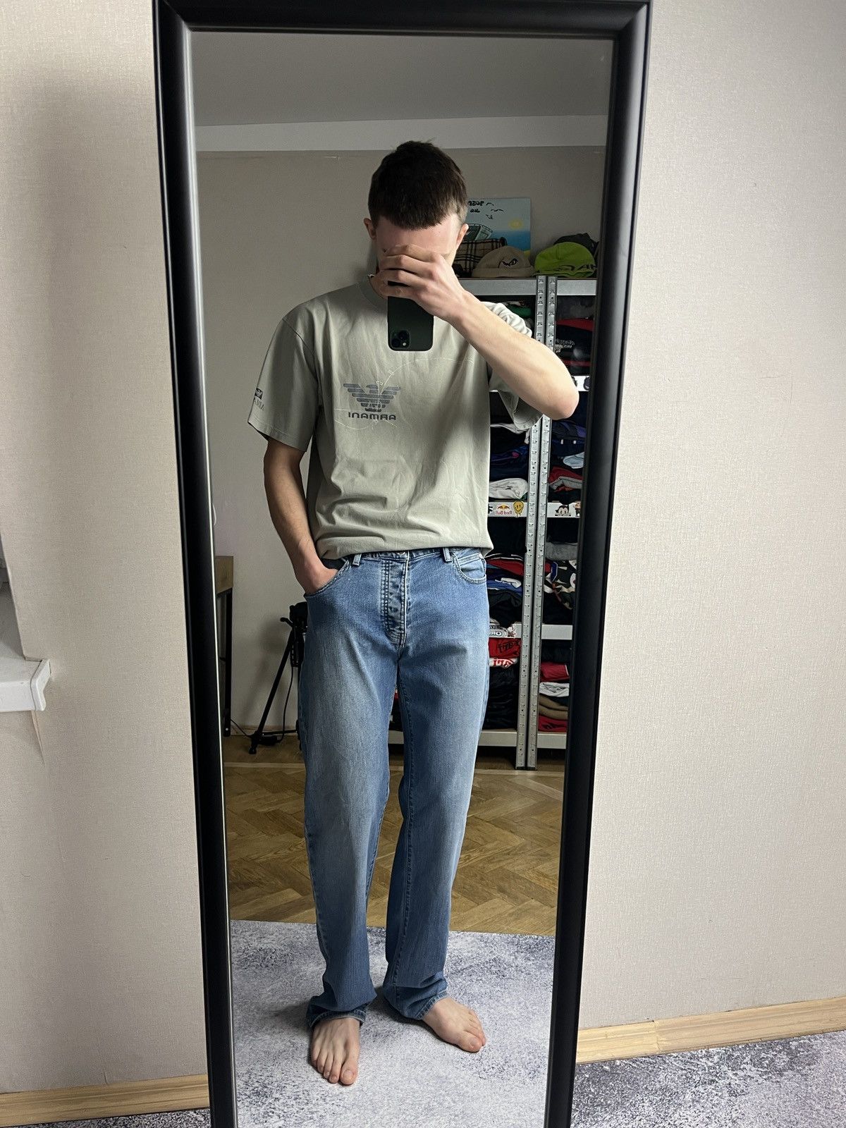 Armani × Vintage Vintage Y2K Armani Jeans Washed Denim Pants Jeans Streetwear Size US 34 / EU 50 - 3 Thumbnail