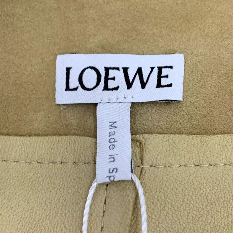 Loewe Loewe Brown and yellow logo embossed suede round neck long Size S / US 4 / IT 40 - 6 Thumbnail