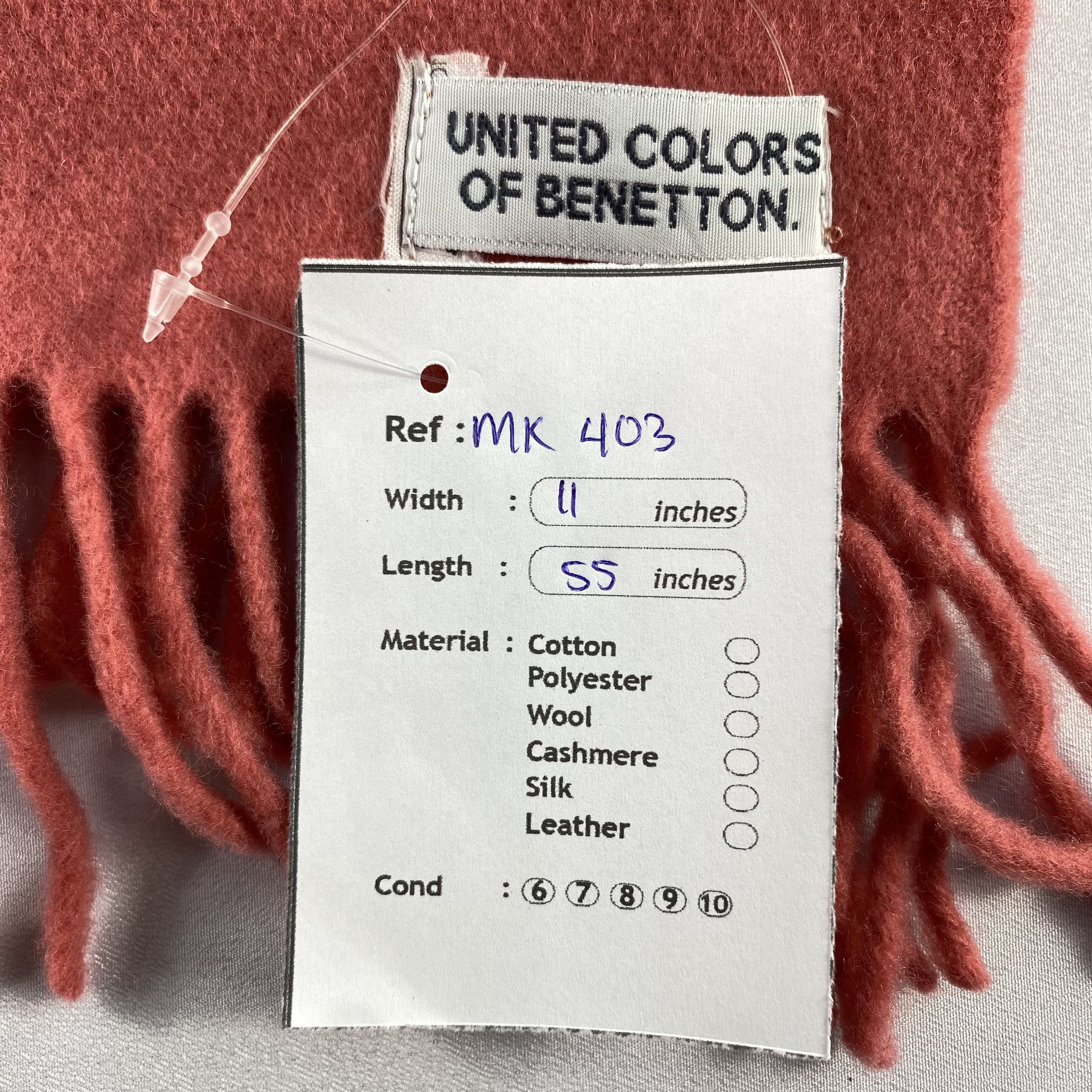 United Colors Of Benetton United Colors Of Benetton Scarf Neck Wrap Wool Muffler Size ONE SIZE - 5 Thumbnail