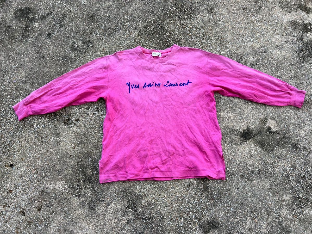 Distressed Yves Saint Laurent Embroidered Sweatshirt