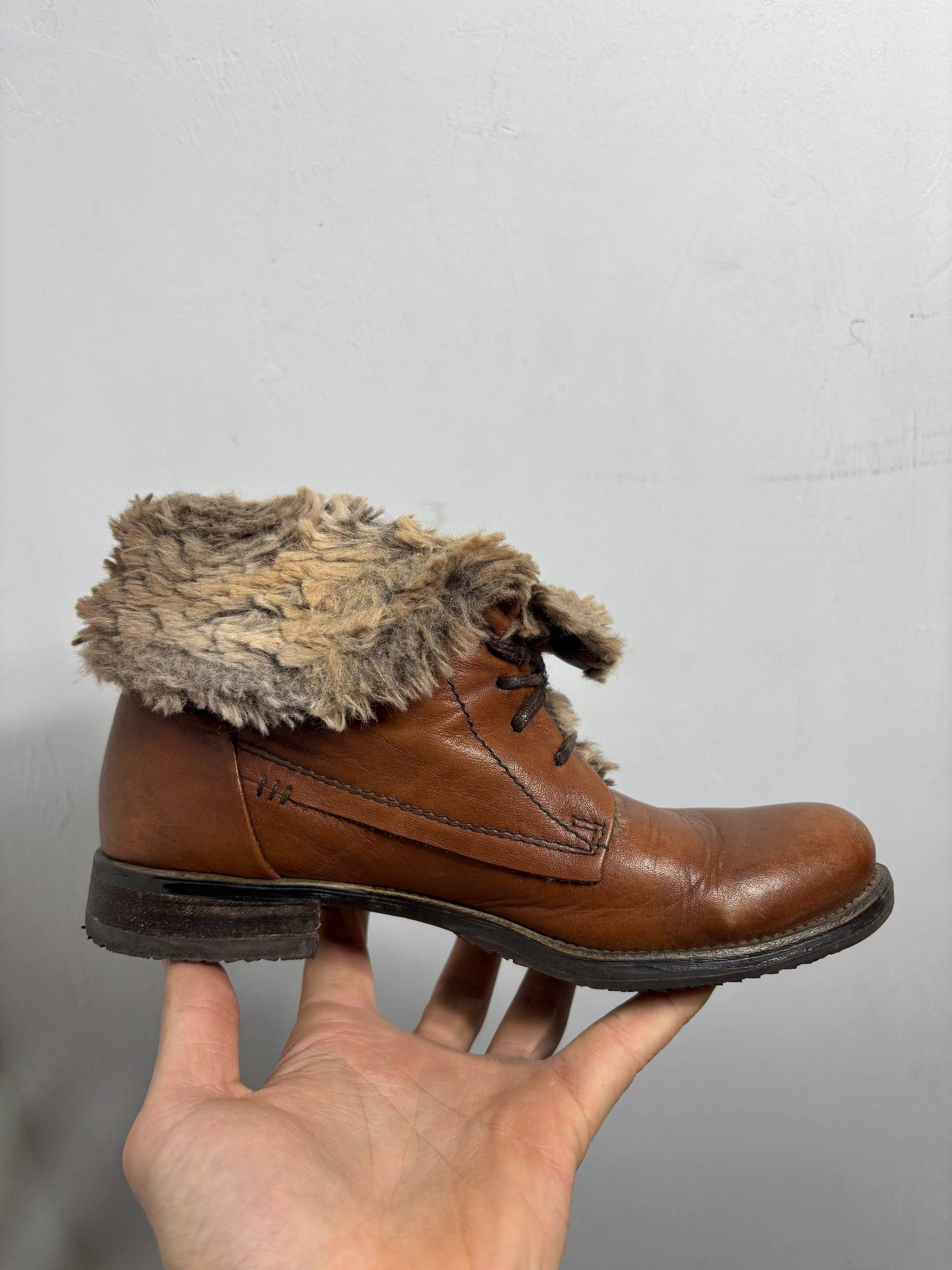 A.S.98 RARE Fur AS 98 GUIDI style! fade Ankle Archive Leather Boots Size US 7 / IT 37 - 8 Thumbnail