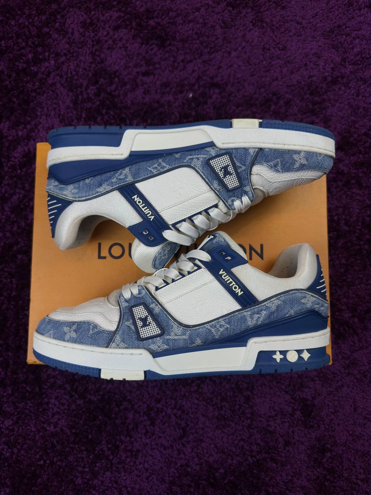 Louis Vuitton Louis Vuitton Trainer Blue Denim Size US 8.5 / EU 41-42 - 3 Thumbnail