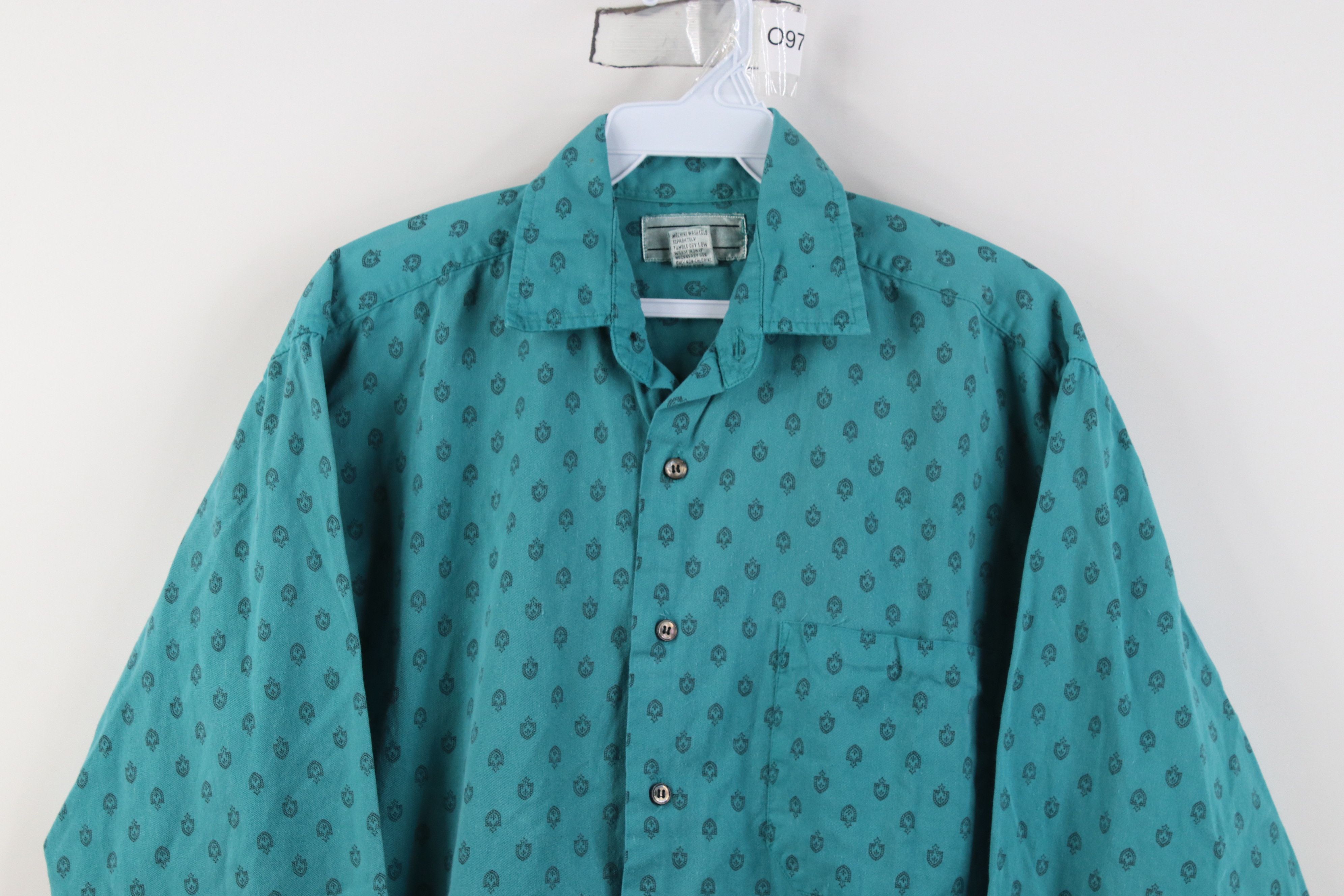 Gap Vintage 90s Gap All Over Print Collared Button Shirt Blue Size US S / EU 44-46 / 1 - 2 Thumbnail