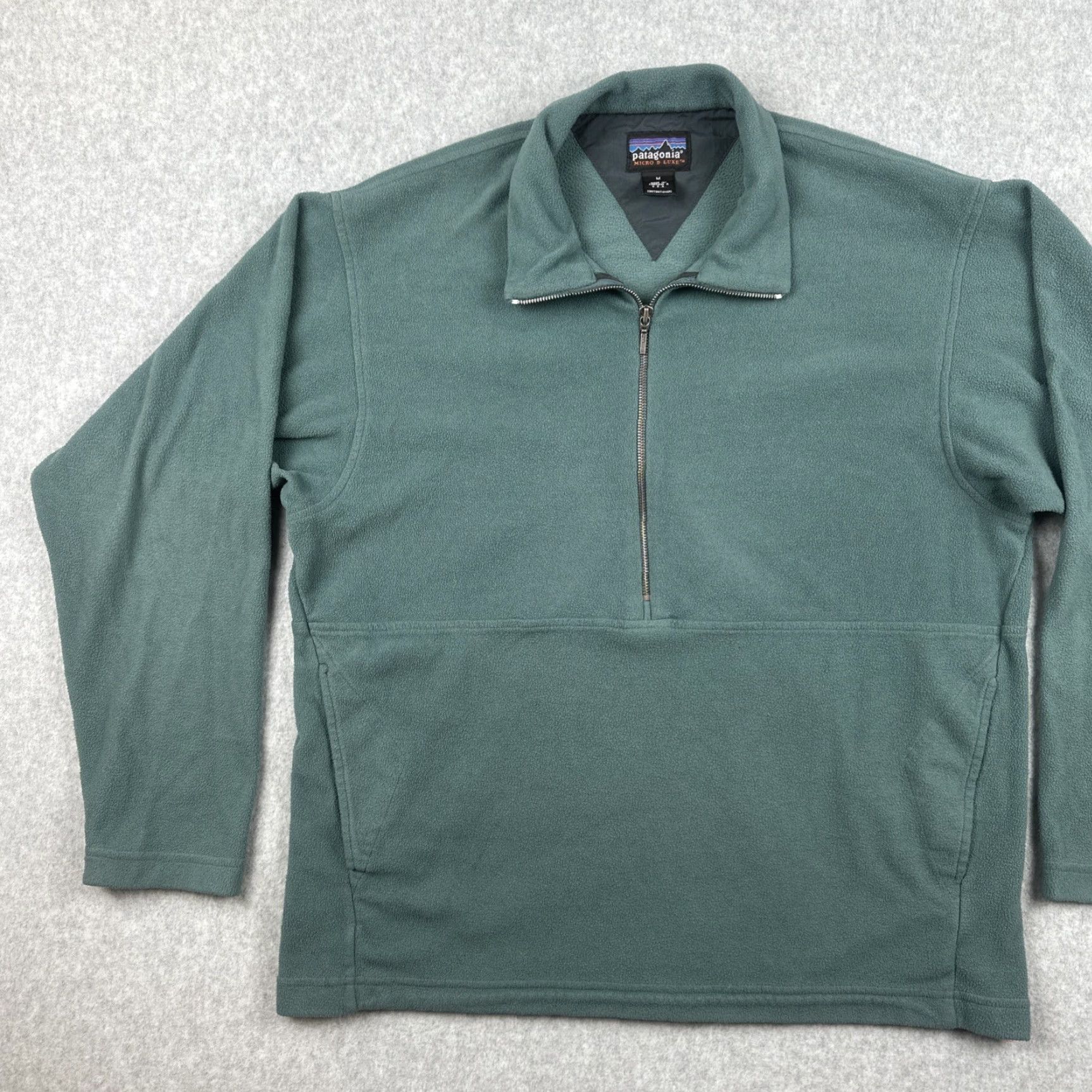 Patagonia VINTAGE Patagonia Medium Micro D-Luxe 1/4 Zip Pullover Green Fleece 90s Mens M Size US M / EU 48-50 / 2 - 3 Thumbnail