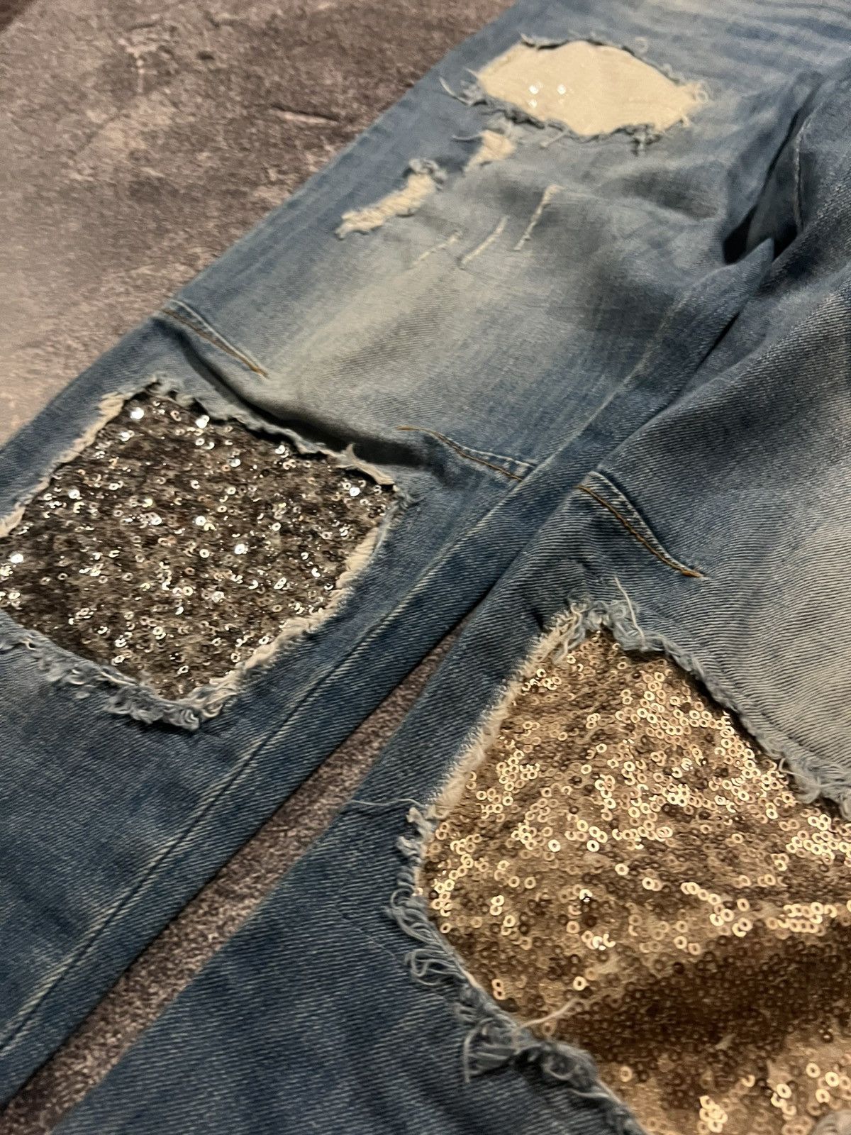 Designer CRAZY Vintage Jeans Number Nine Style / Vibe Glamour Y2K 90s Size US 31 - 4 Thumbnail