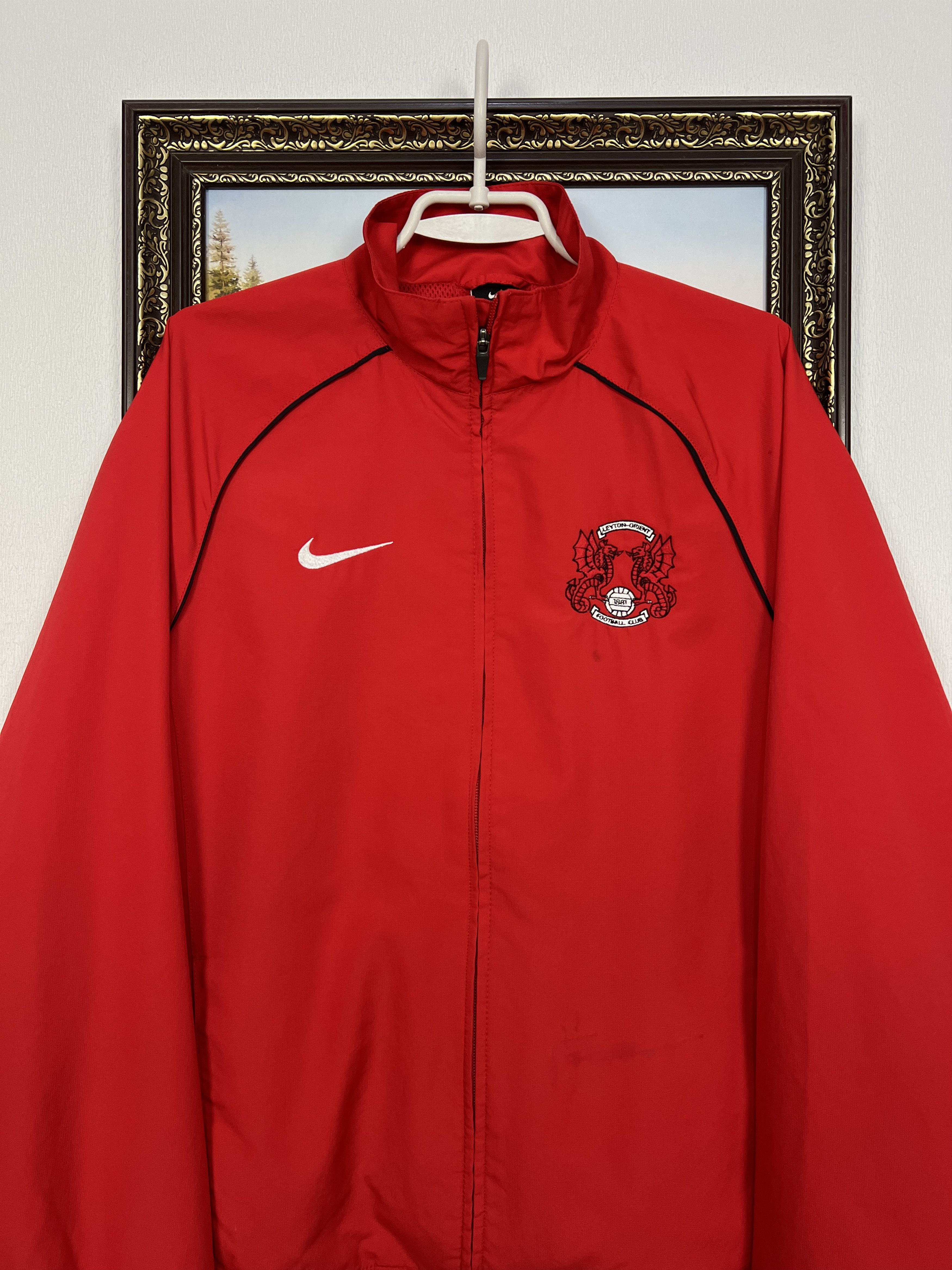 Adidas Nike Leyton Orient Football Jacket Red Soccer Mens Size US M / EU 48-50 / 2 - 2 Thumbnail