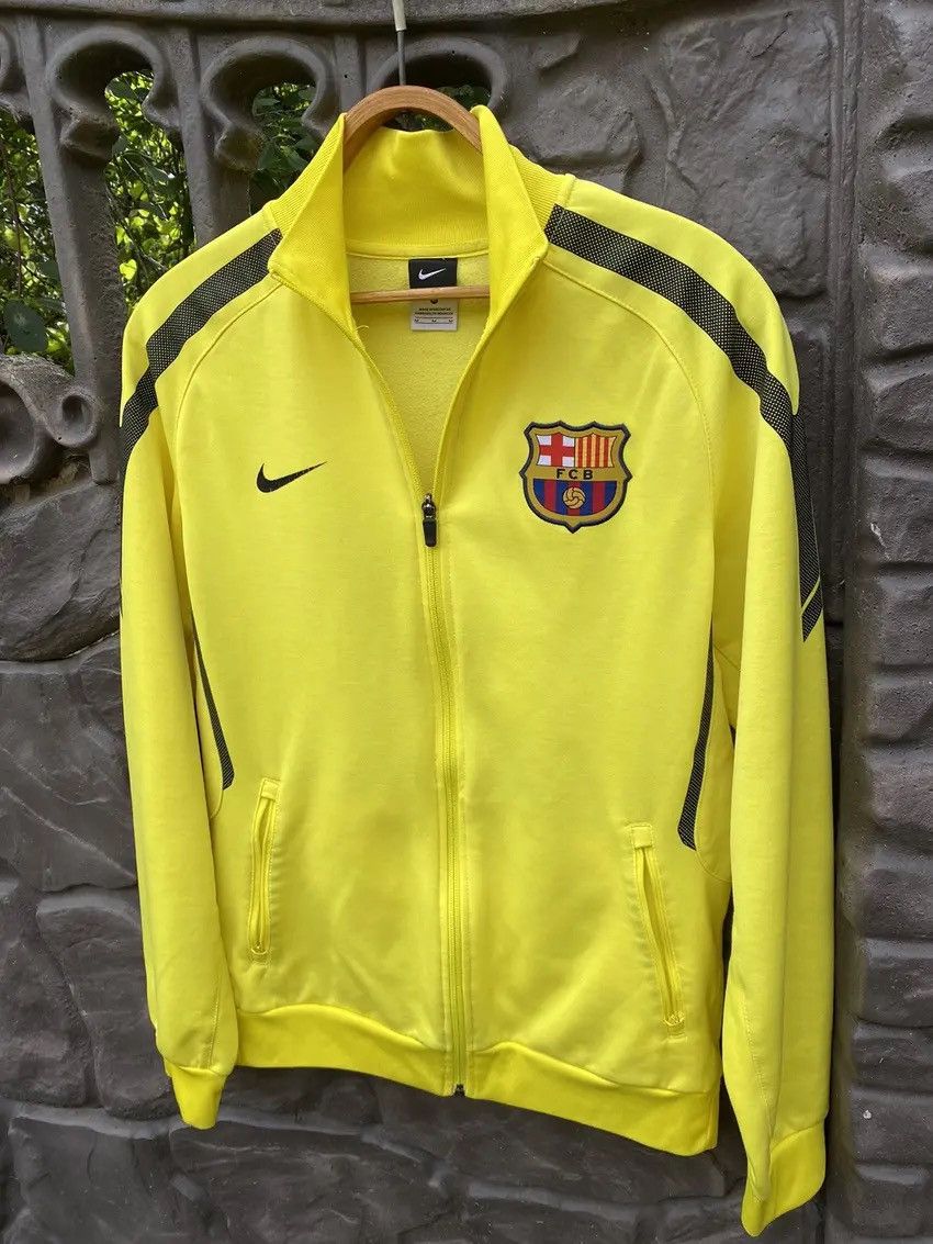 Nike × Vintage Nike FC Barcelona Jacket Yellow Black Mens Full Zip Track Size US M / EU 48-50 / 2 - 6 Thumbnail