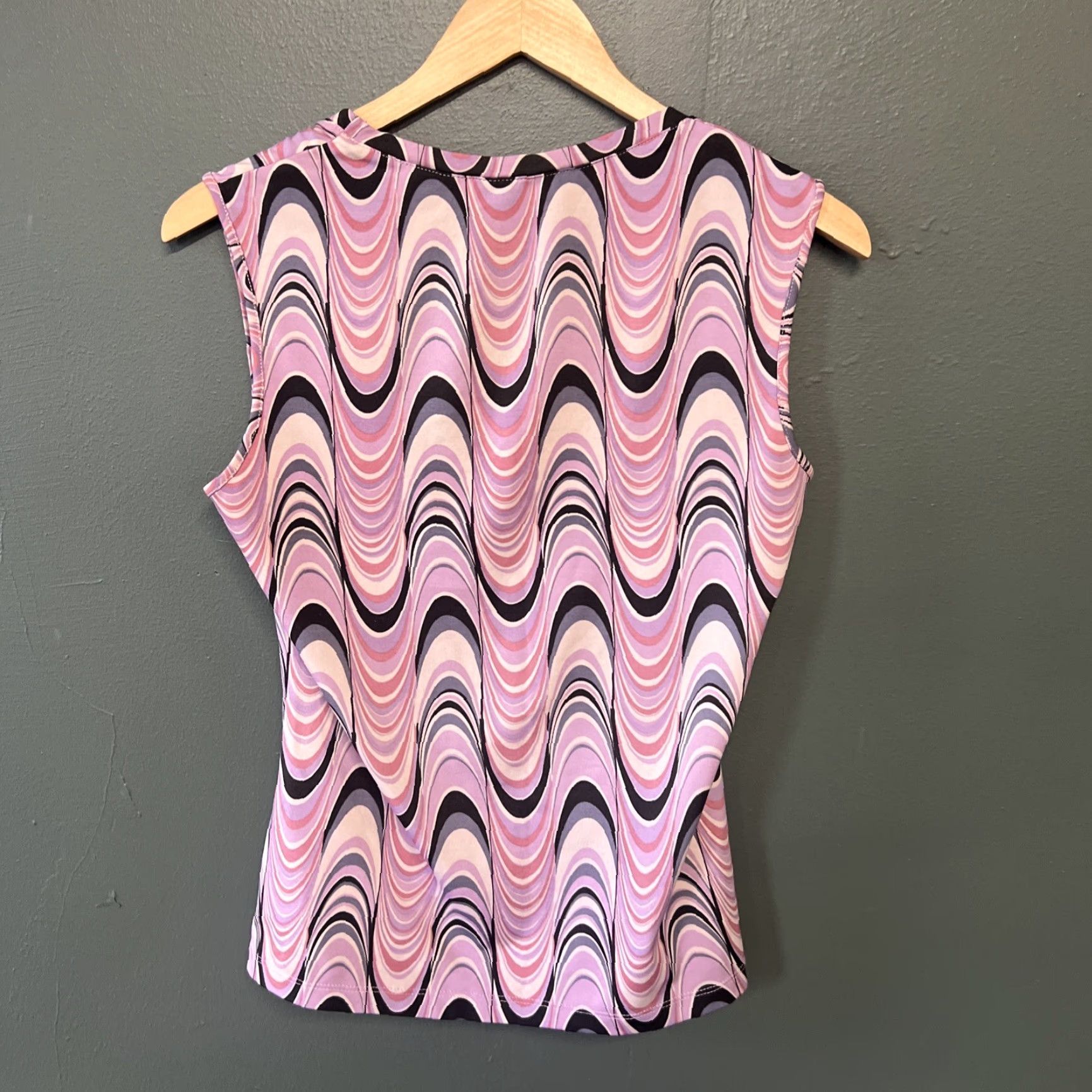 Vintage VINTAGE New York & Company Sleeveless Tank Top Womens Pink Purple Swirl 2000s Y2K Blouse S Size S / US 4 / IT 40 - 3 Thumbnail