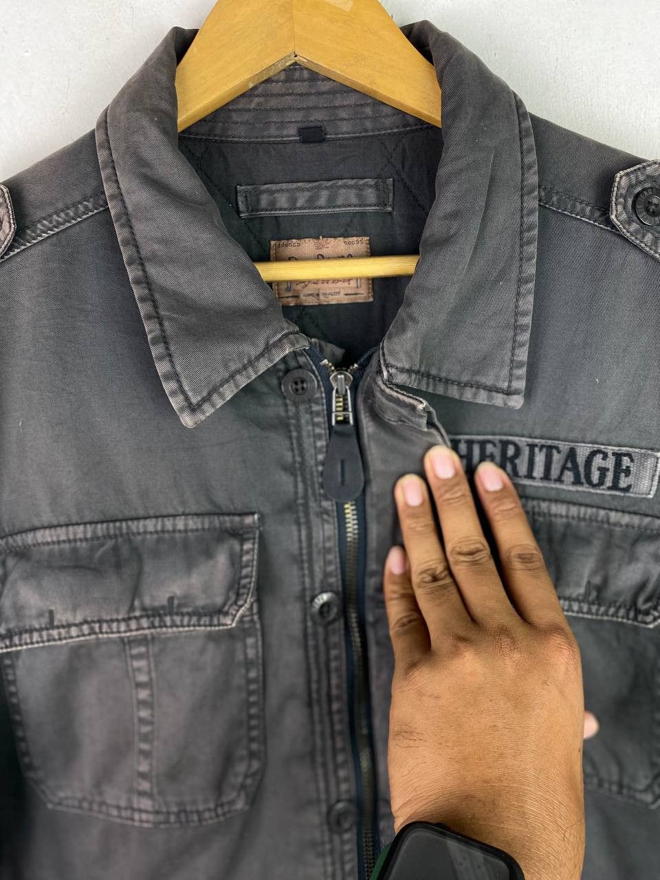 Pepe Jeans pepe jeans military style jacket quilted lining Size US L / EU 52-54 / 3 - 5 Thumbnail