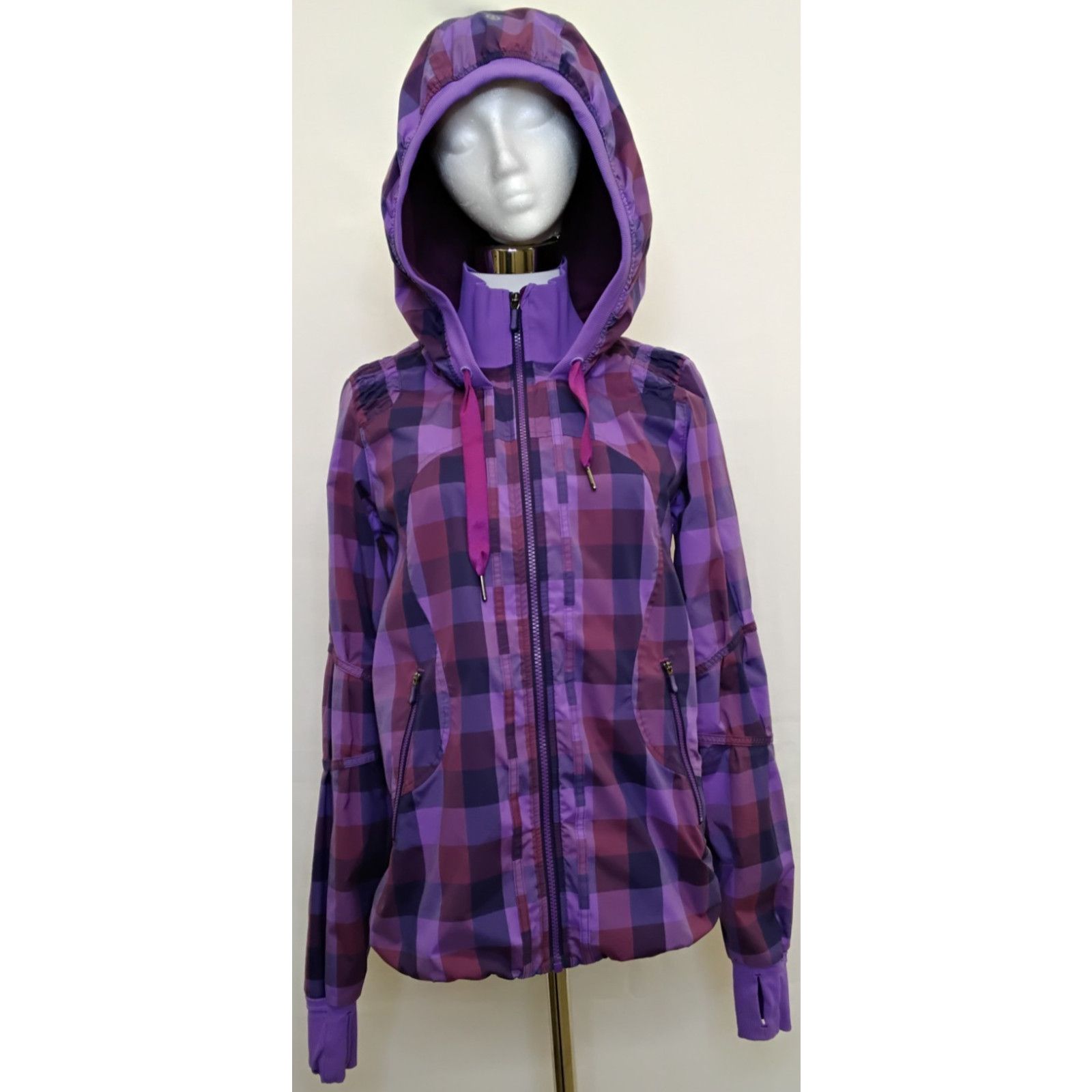 Lululemon Lululemon Light Weight Jacket Women's S Purple/Pink Plaid Size S / US 4 / IT 40 - 2 Thumbnail