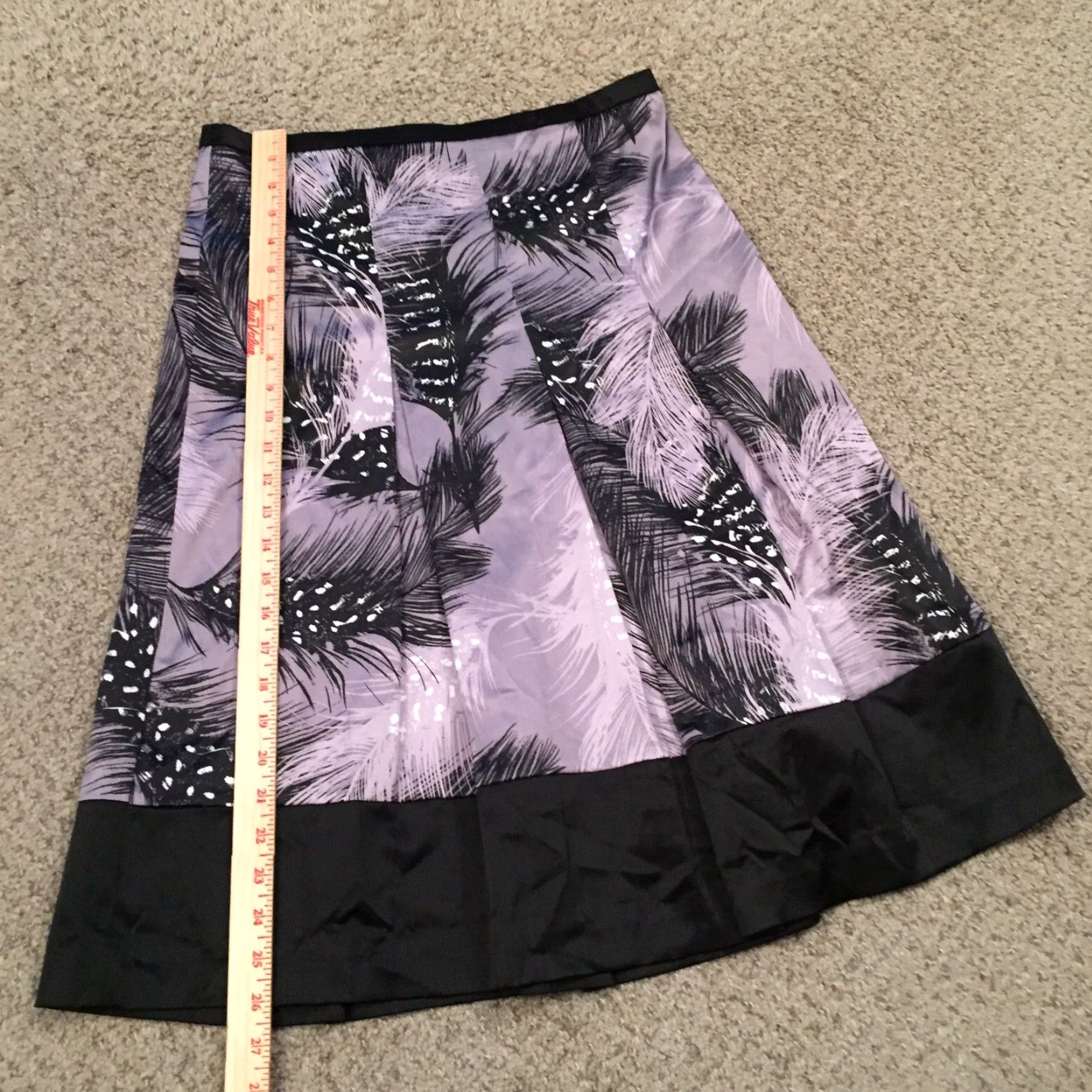 Vintage East 5th Skirt Gray Floral A-Line Midi Unlined Size 4 Women Regular Cotton Blend Vintage No Size 27" / US 4 / IT 40 - 5 Thumbnail