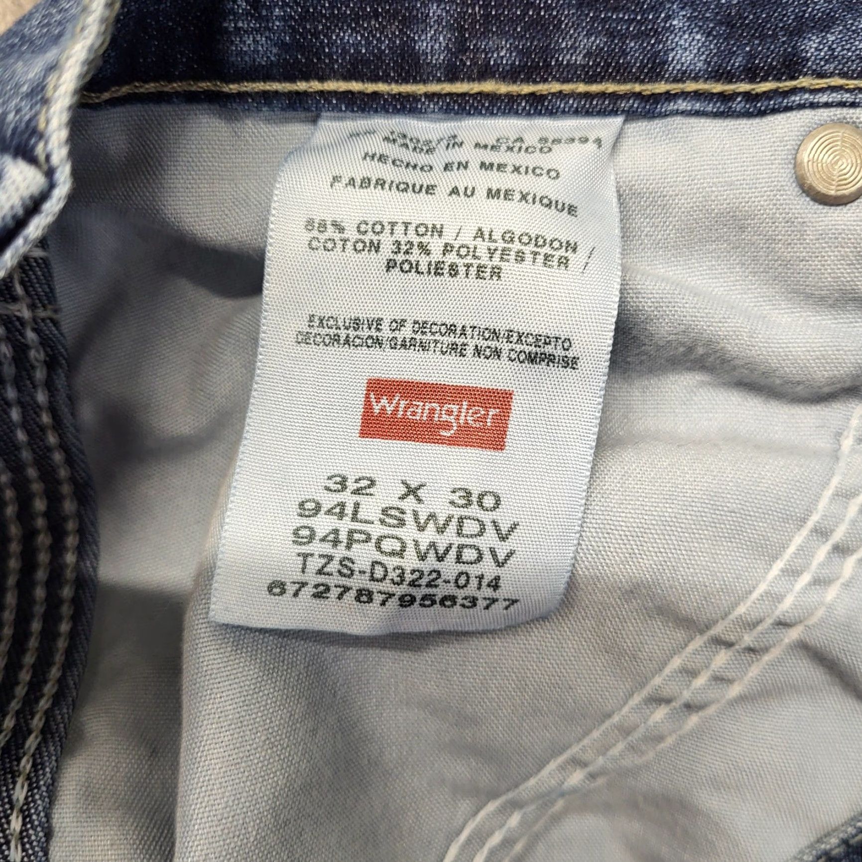 Wrangler VINTAGE? No, but use best: Wrangler Carpenter Jeans Men's 32x30 Blue Baggy Wide Leg Workwear Denim EUC Size US 32 / EU 48 - 2 Thumbnail
