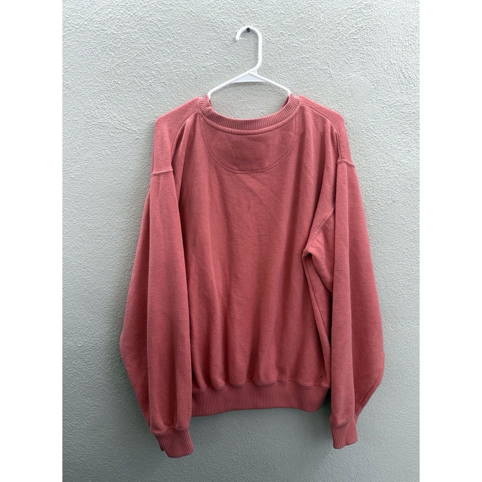CO ESY Surf Co Sweatshirt Womens XL Pink Terry Crew Neck Pullover Beach Wildwood New Jersey Size XL / US 12-14 / IT 48-50 - 6 Thumbnail