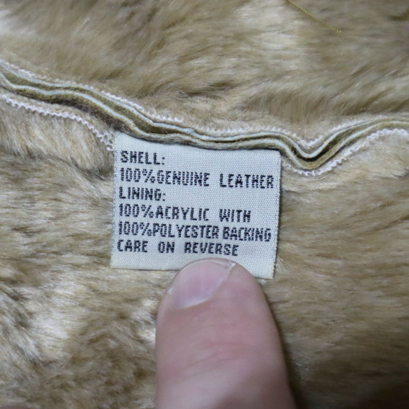 Vintage VINTAGE Leather Jacket Women's M Beige Overcoat Winter Fur Thick Thick Winter Coat Leather Jacket M Womens Beige 90s Size M / US 6-8 / IT 42-44 - 5 Thumbnail