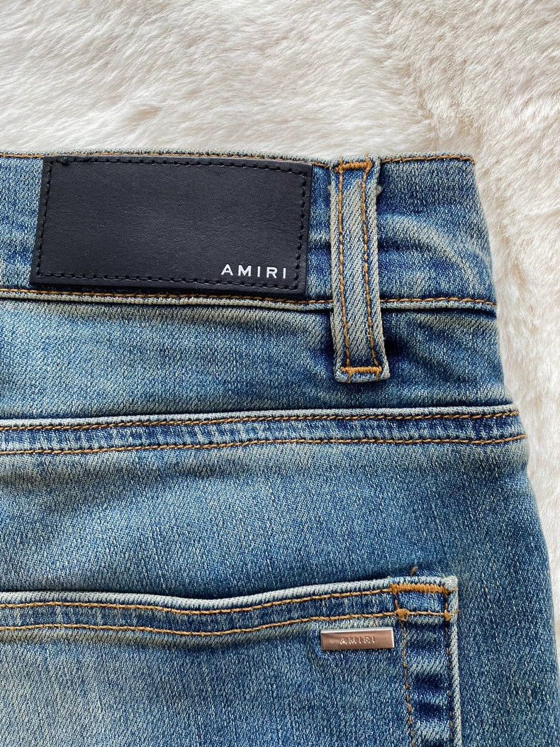 Amiri Amiri Washed blue leopard patchwork MX1 jeans 2502-Nextarro Size US 32 / EU 48 - 3 Thumbnail