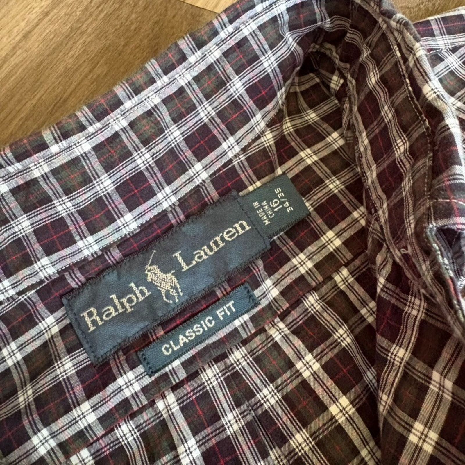 Polo Ralph Lauren × Vintage Vintage Polo Ralph Lauren Shirt Men's Size L Plaid Size US L / EU 52-54 / 3 - 2 Thumbnail