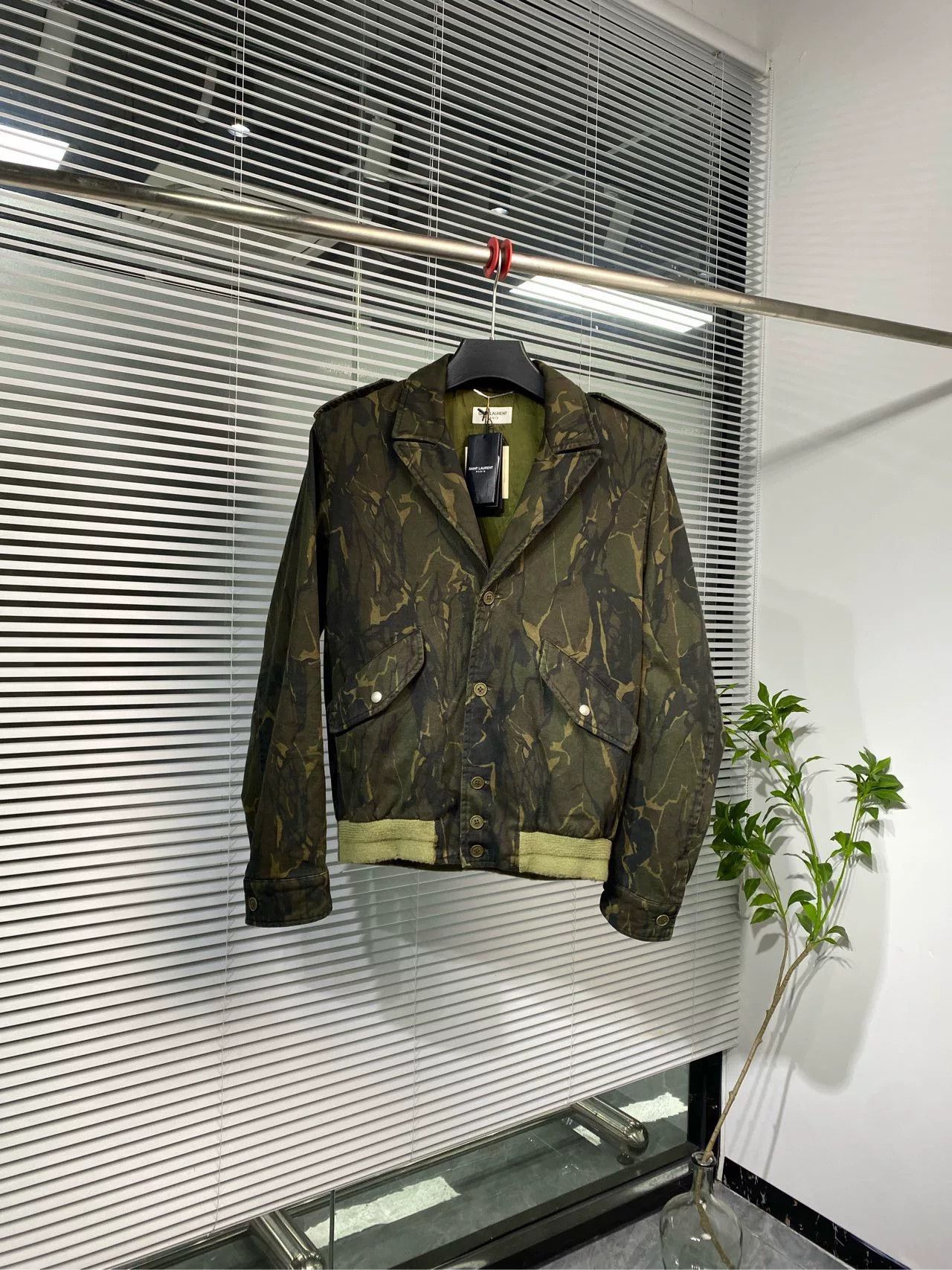 Saint Laurent Paris Saint Laurent Camouflage Biker Jacket Size US M / EU 48-50 / 2 - 1 Thumbnail