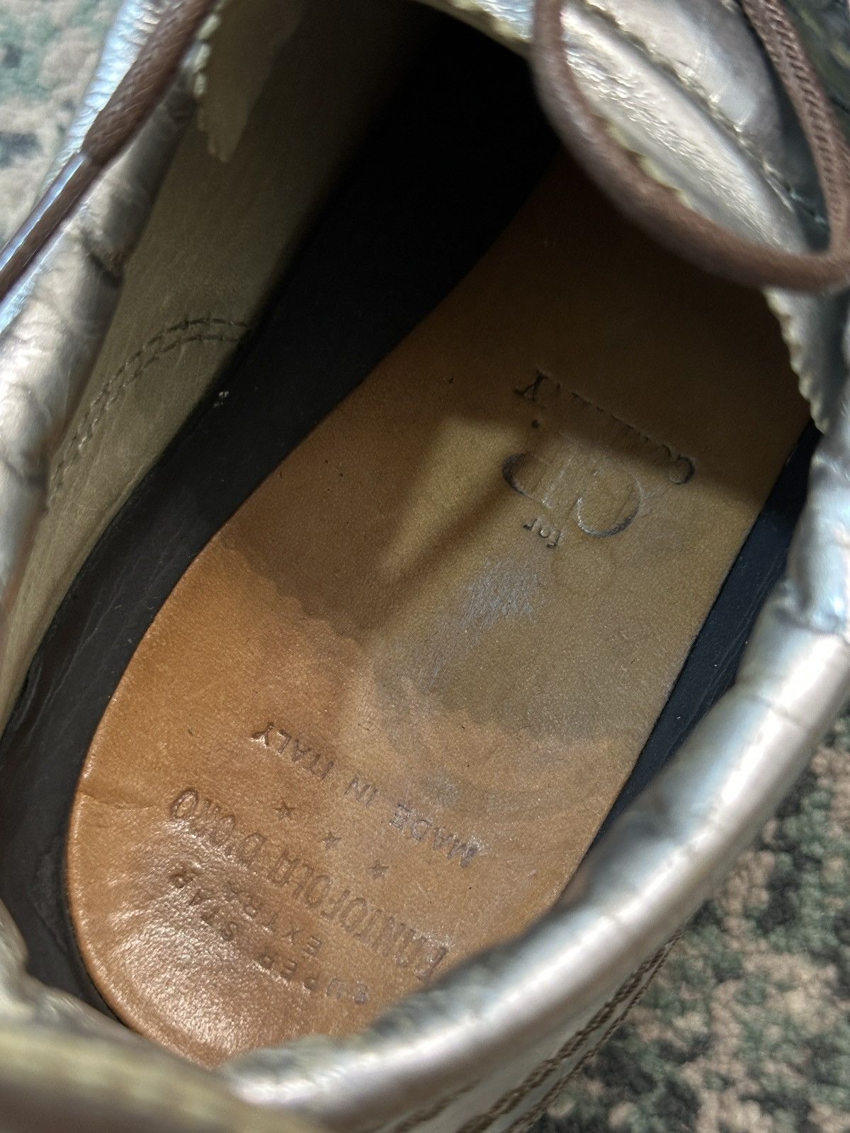 C.P. Company C.P. Company x Pantofola D'oro Oxford Leather Silver Shoes Size US 5 / EU 37 - 11 Thumbnail