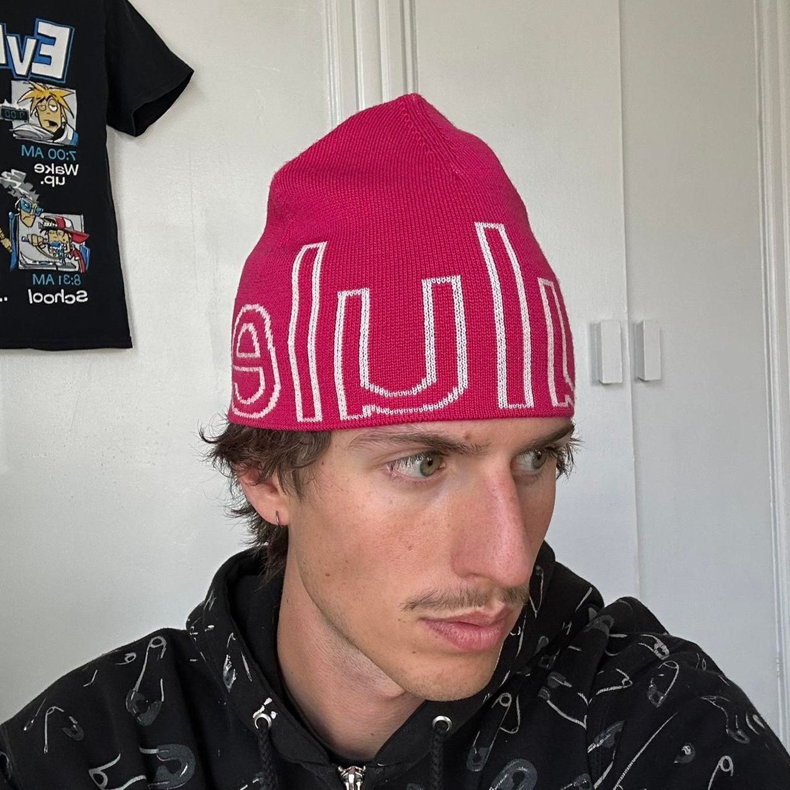 Lululemon Lulu Lemon SoldOut Pink Spellout Merino Wool Skullcap Beanie Size ONE SIZE - 1 Thumbnail