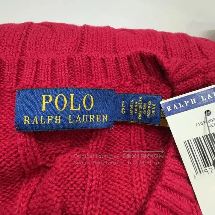 Polo Ralph Lauren Polo Ralph Lauren Cable Knit Logo Embroidered Sweater. Size US L / EU 52-54 / 3 - 4 Thumbnail