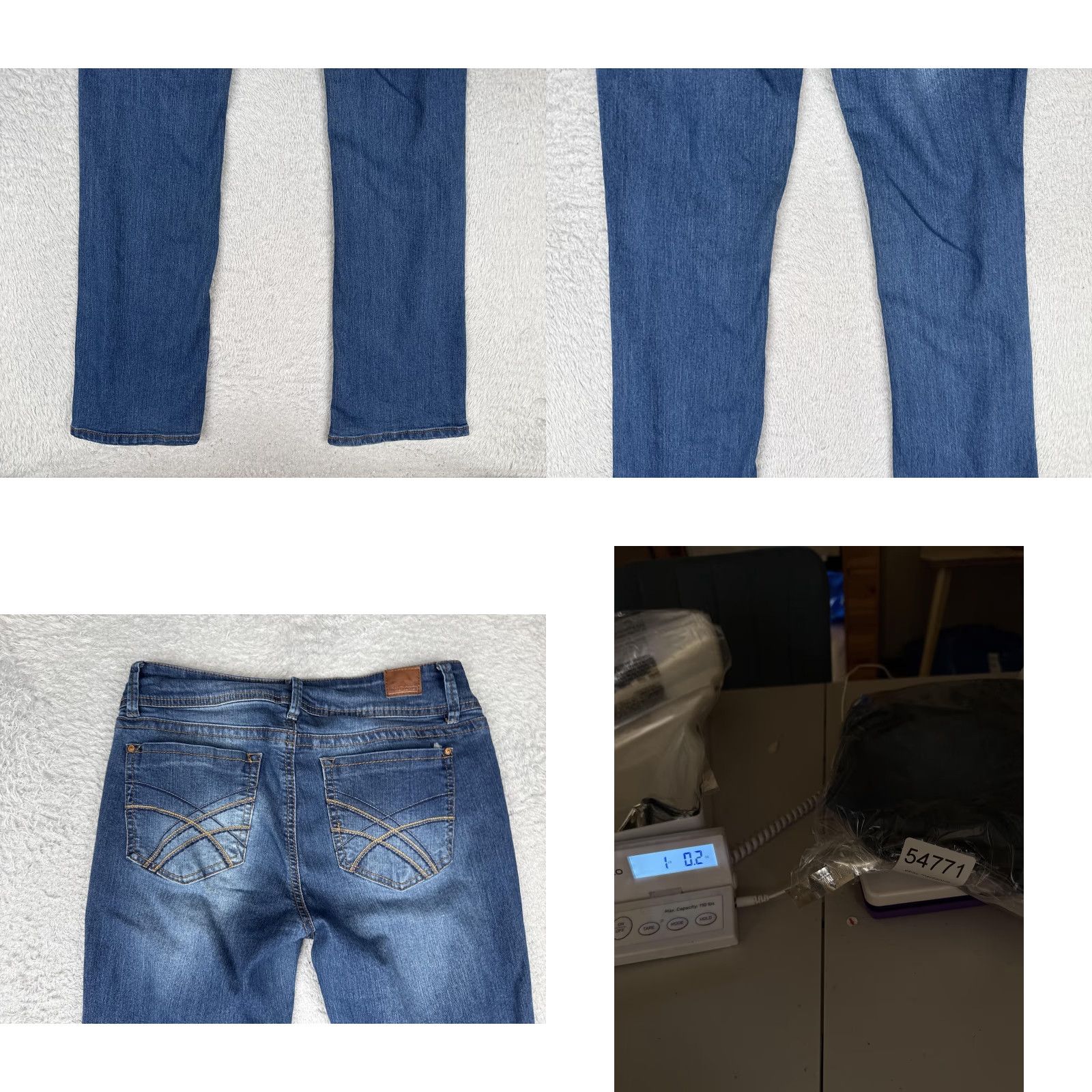 Vintage WallFlower Jeans Juniors 9 Blue Mid Rise Bootcut Stretch Denim Medium Wash 28x30 Size 30" / US 8 / IT 44 - 10 Thumbnail