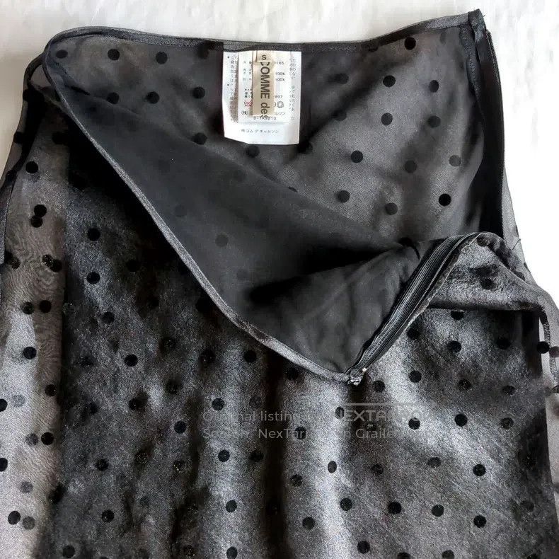 Comme des Garcons Comme Des Garcons size S Polka dot sheer long skirt Size 23" - 4 Thumbnail