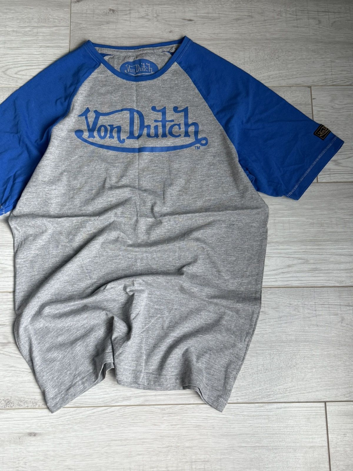 Von Dutch Von Dutch Blue & Grey Raglan Baseball Tee Vintage Style Size US L / EU 52-54 / 3 - 2 Thumbnail