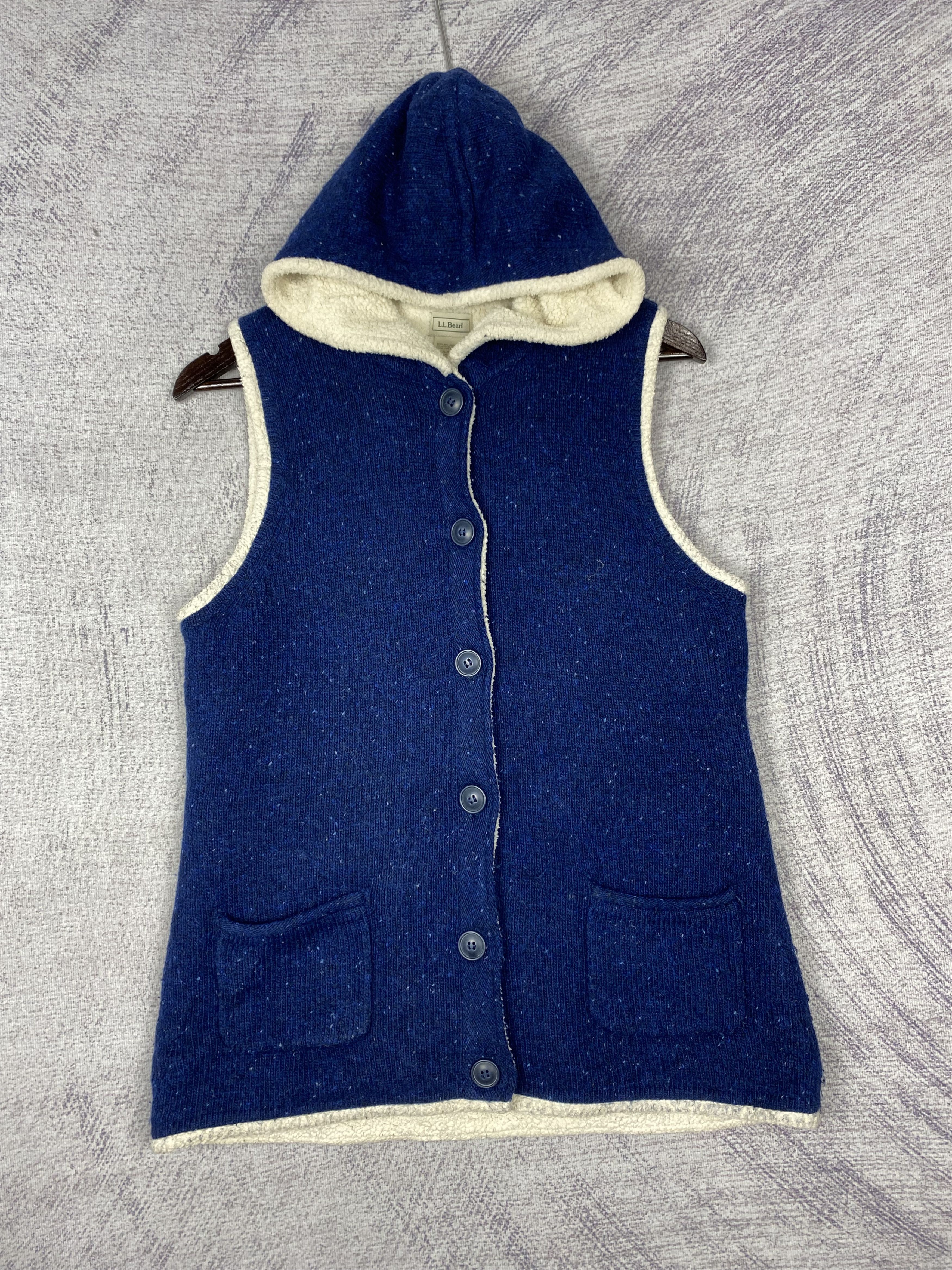 L.L. Bean Vintage L.L Bean Fleece Lining Hoodie Button Vest Size US S / EU 44-46 / 1 - 1 Thumbnail